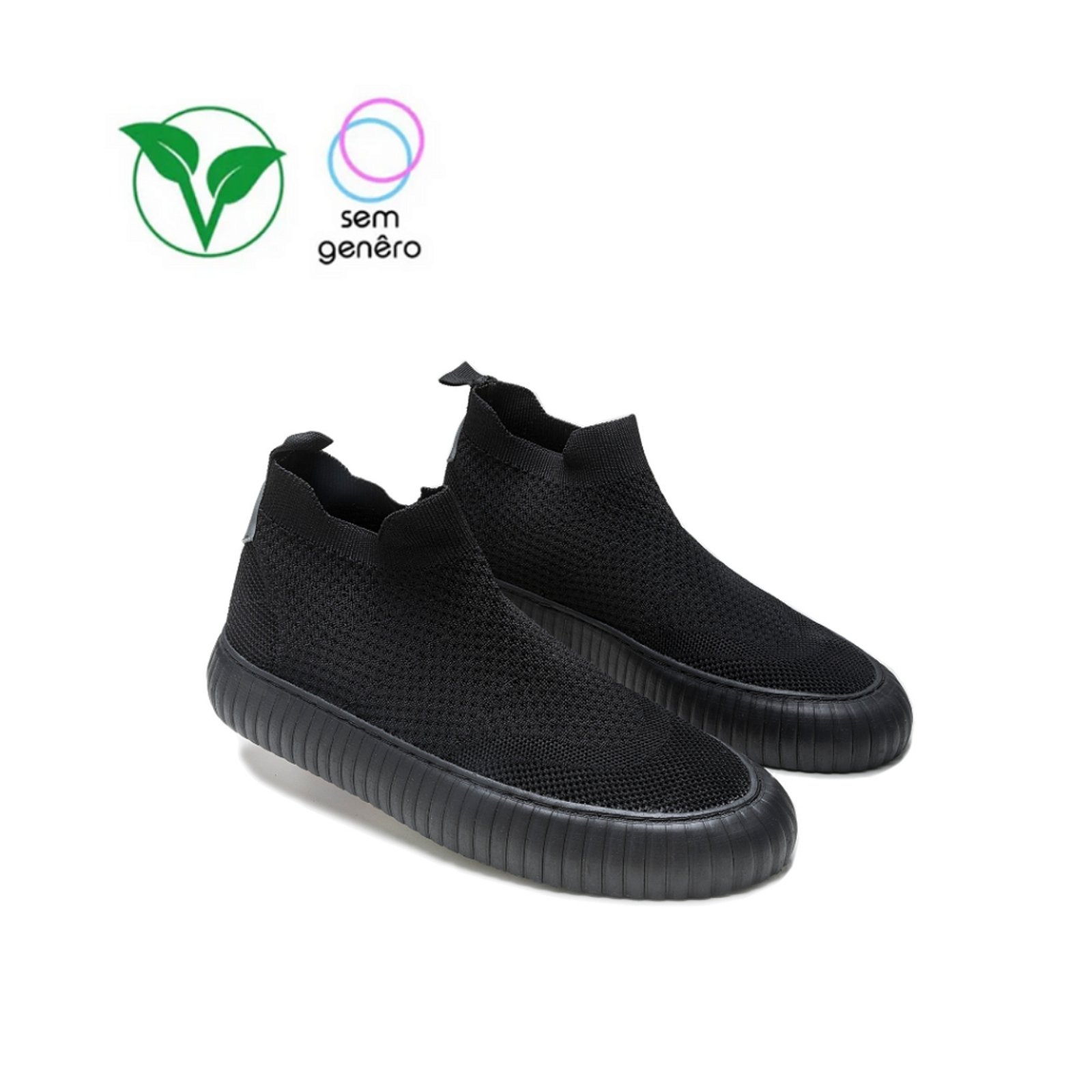 Tênis Arcas Bear Knit Black Hole Energy Canelado Preto