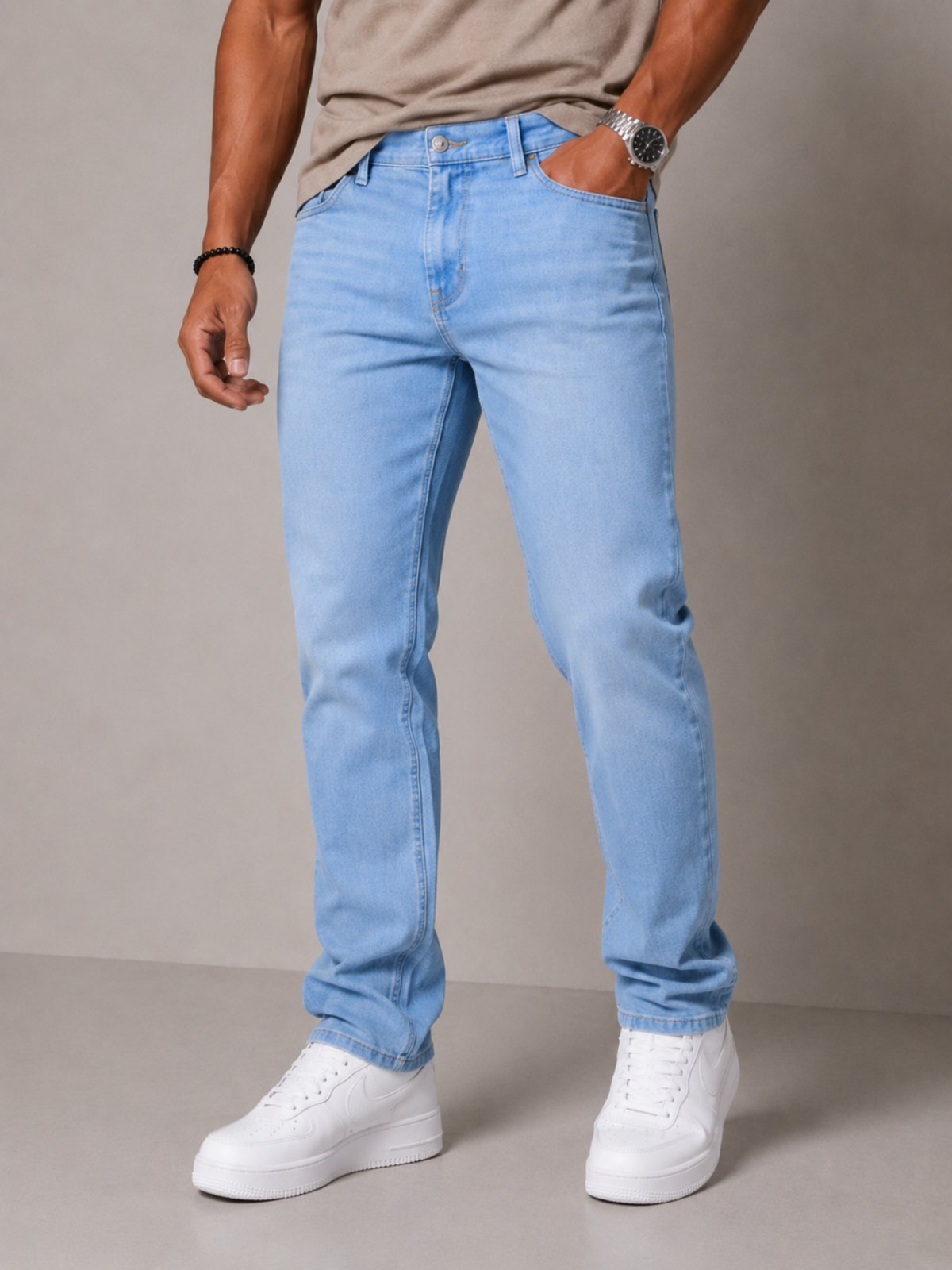 Calça Jeans Masculina 5 Estilo Alta Qualidade Delavê