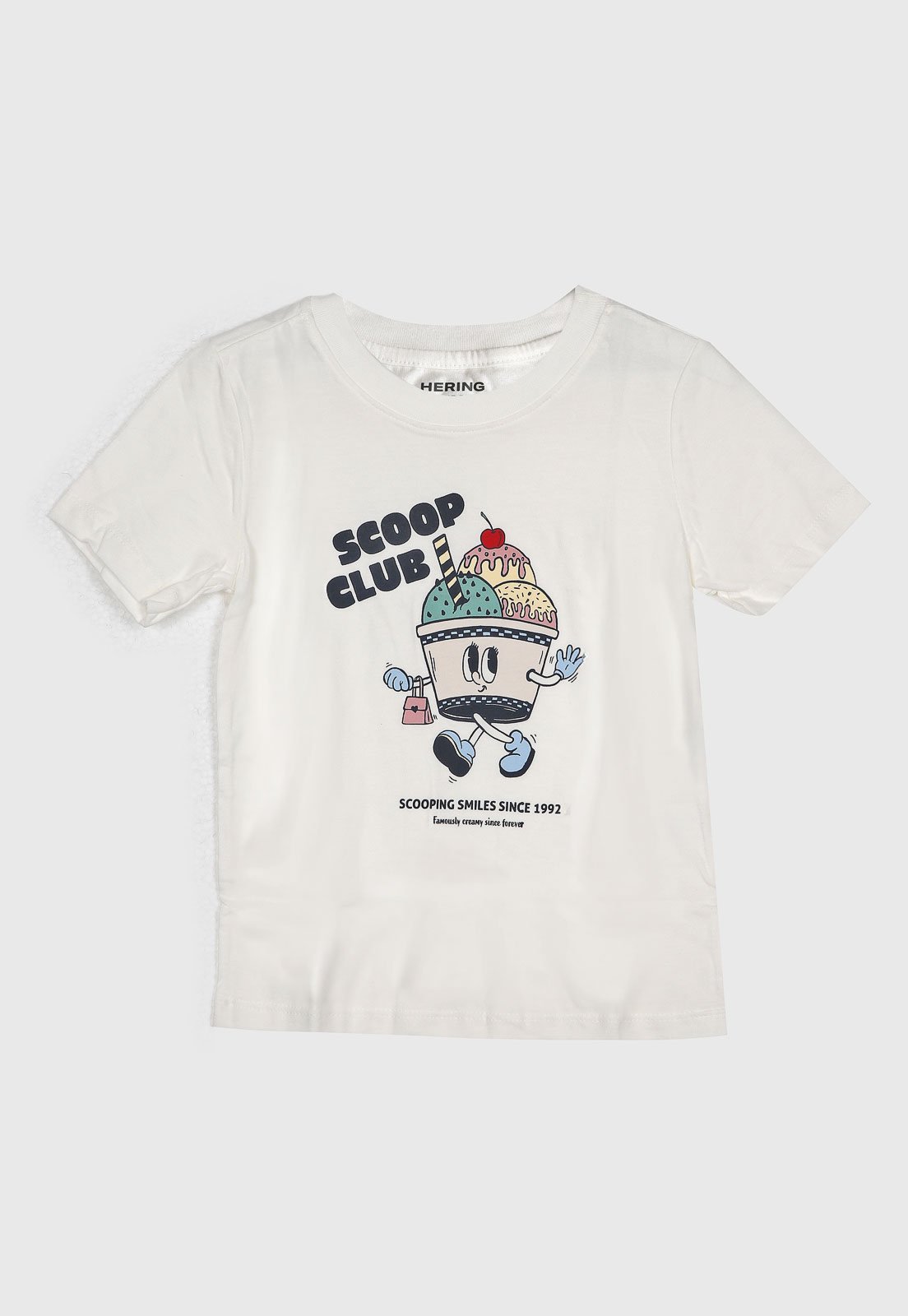 Infantil - Camiseta Hering Scoop Club Off White
