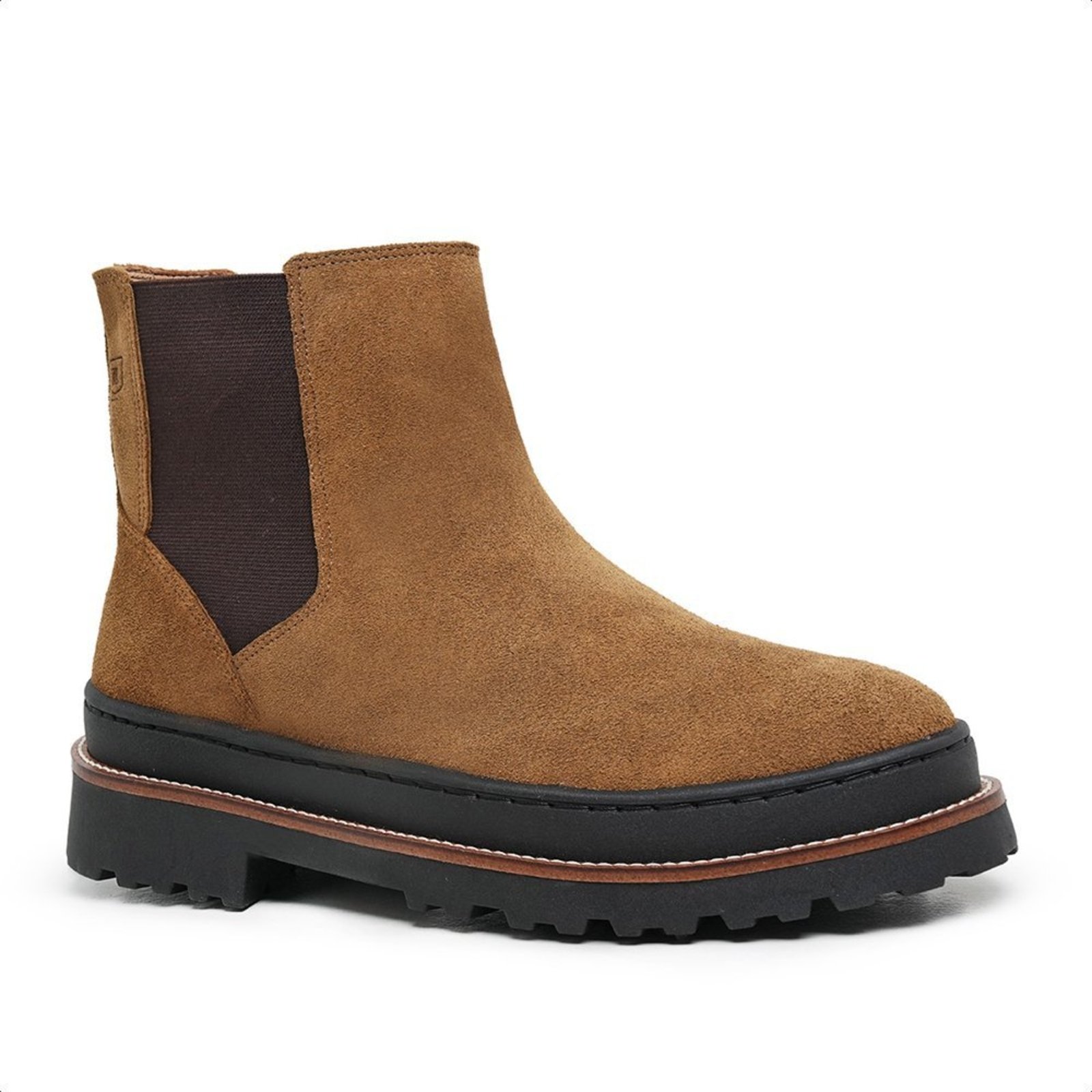 Bota Chelsea Malbork Tratorada em Couro Caramelo 001875C