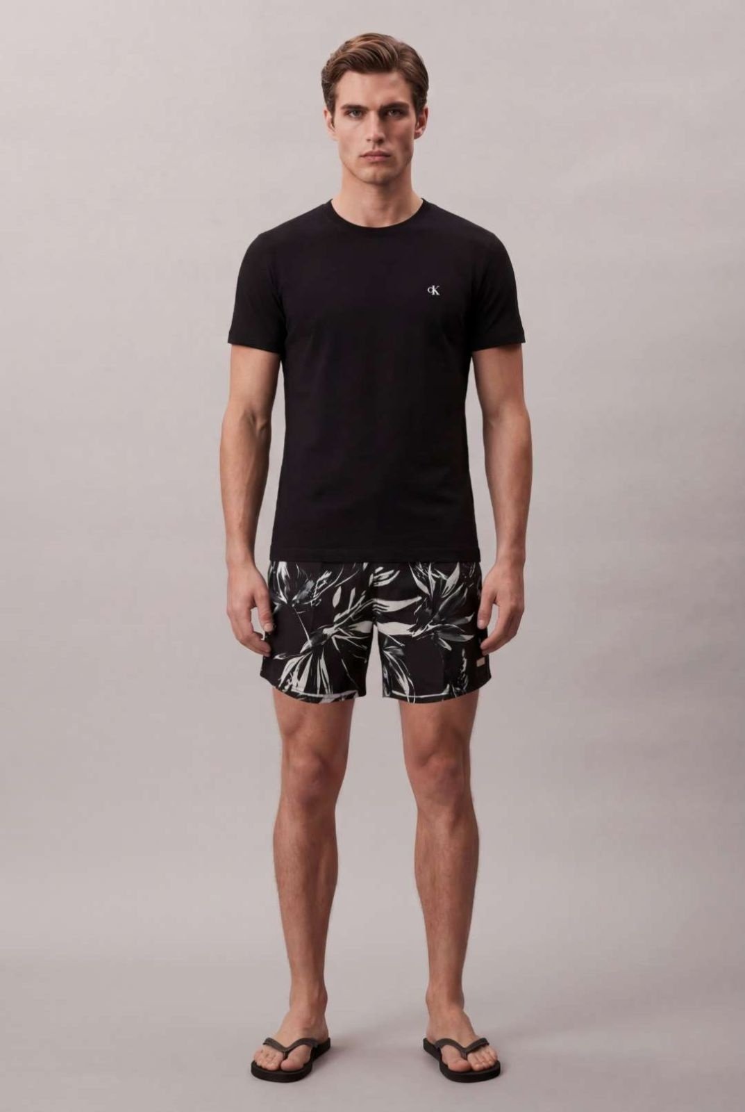 Camiseta Manga Curta Swimwear Masculino Coqueiro - Preto Calvin Klein Jeans