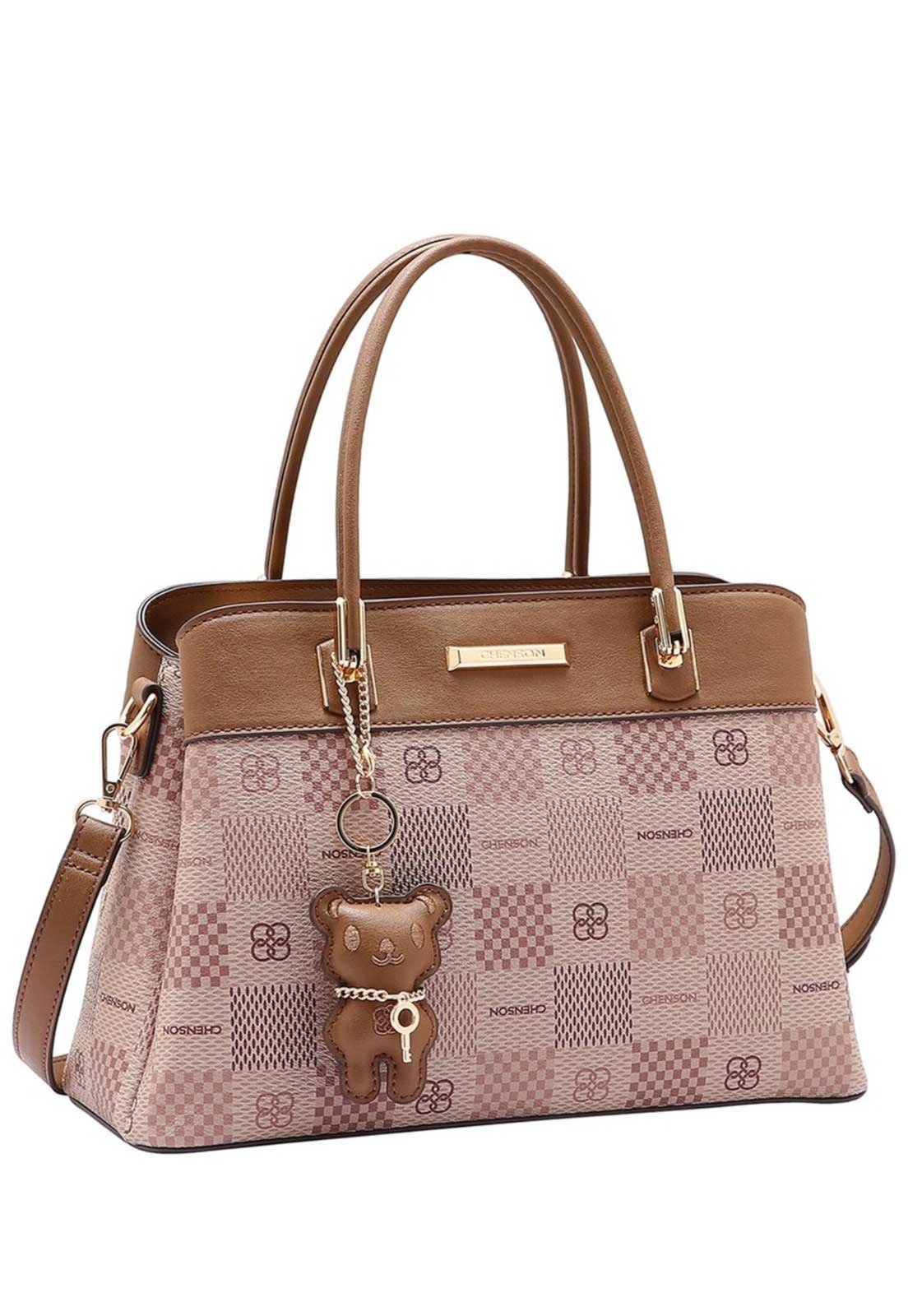 Bolsa Feminina Chenson Original Elemento Gráfico Mão Natural 3485095