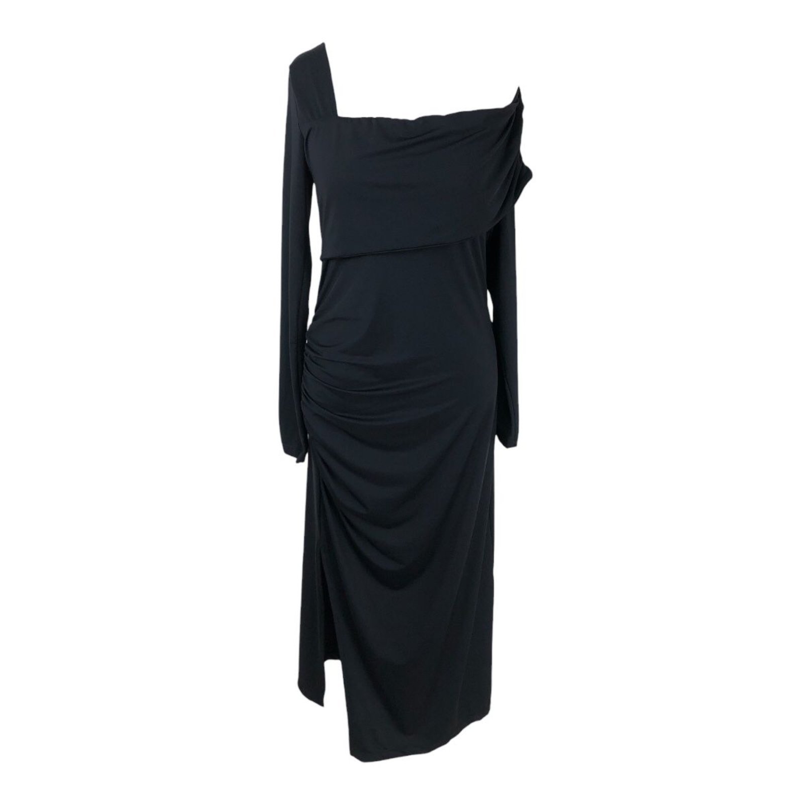 Vista 2 Vestido Assimetrico Midi Colcci preto Colcci preto