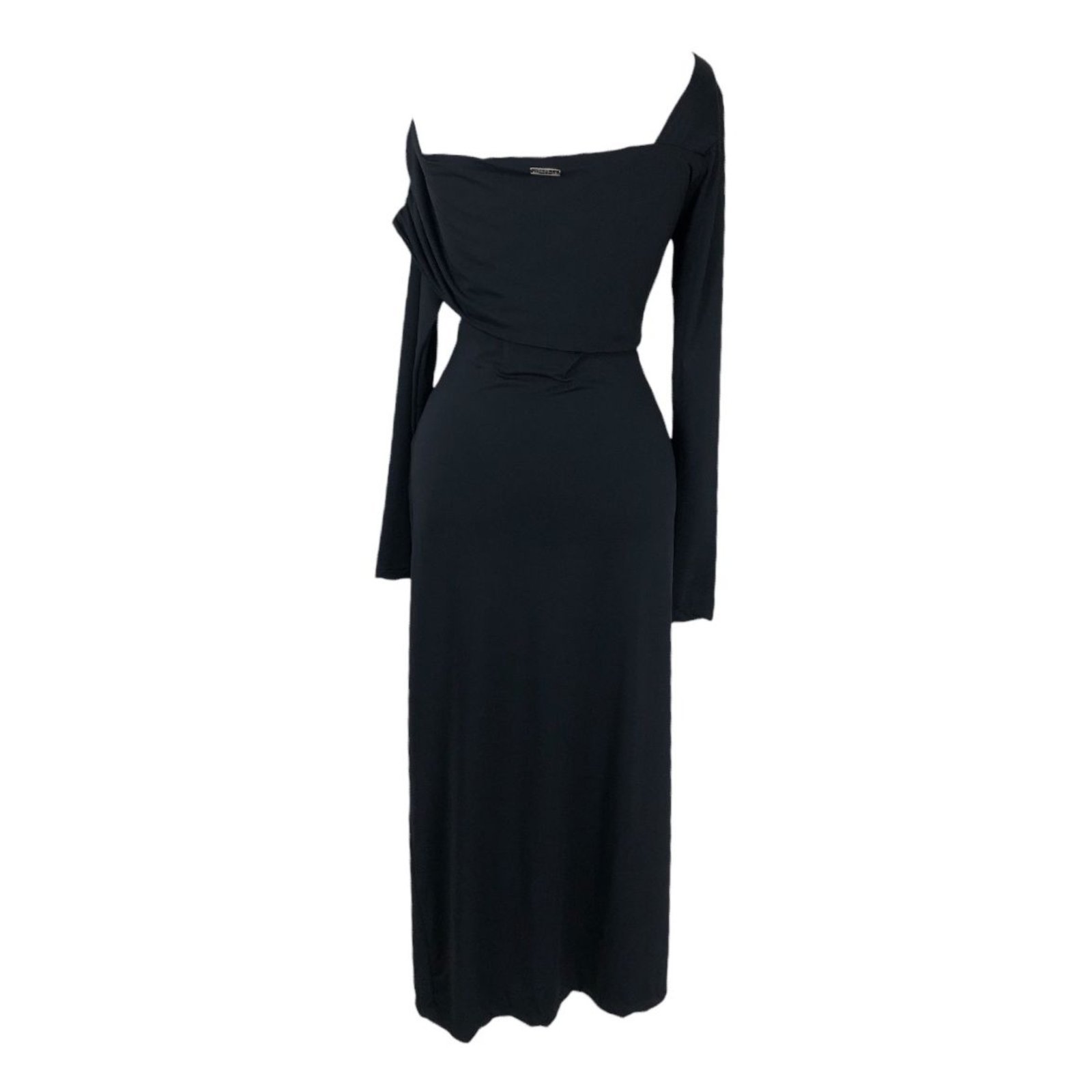 Vista 3 Vestido Assimetrico Midi Colcci preto Colcci preto