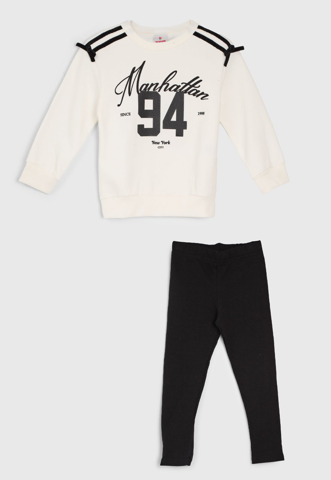 Infantil - Conjunto Longo Brandili Estampa Nova York Branco