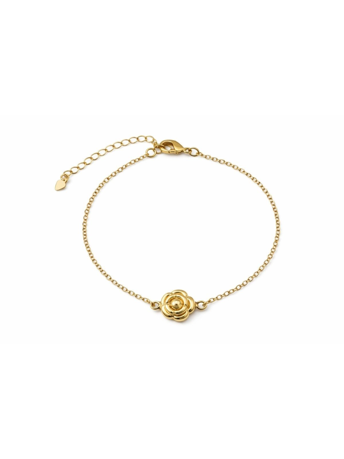 Vista 2 Pulseira Flor Lisa Banhada a Ouro 18k Alexandra Michelassi Semijoias dourado