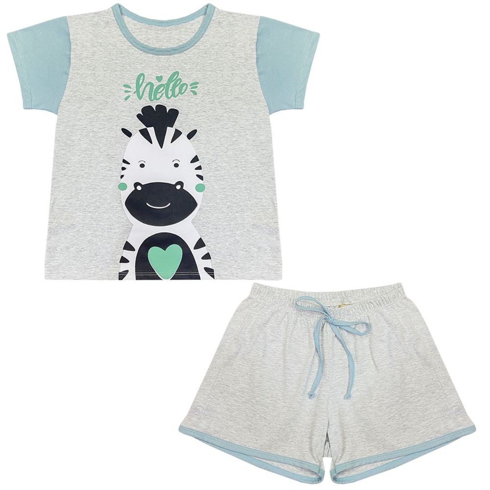 Pijama Juvenil Look Jeans Zebra Curto