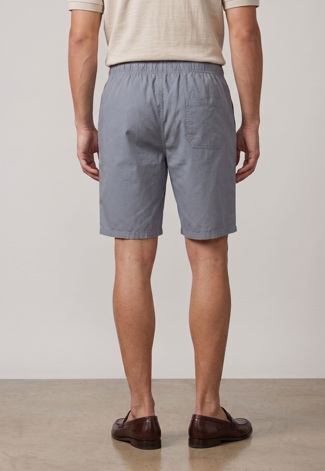 Shorts Masculino Dudalina Cós com Cordão Sarja Azul