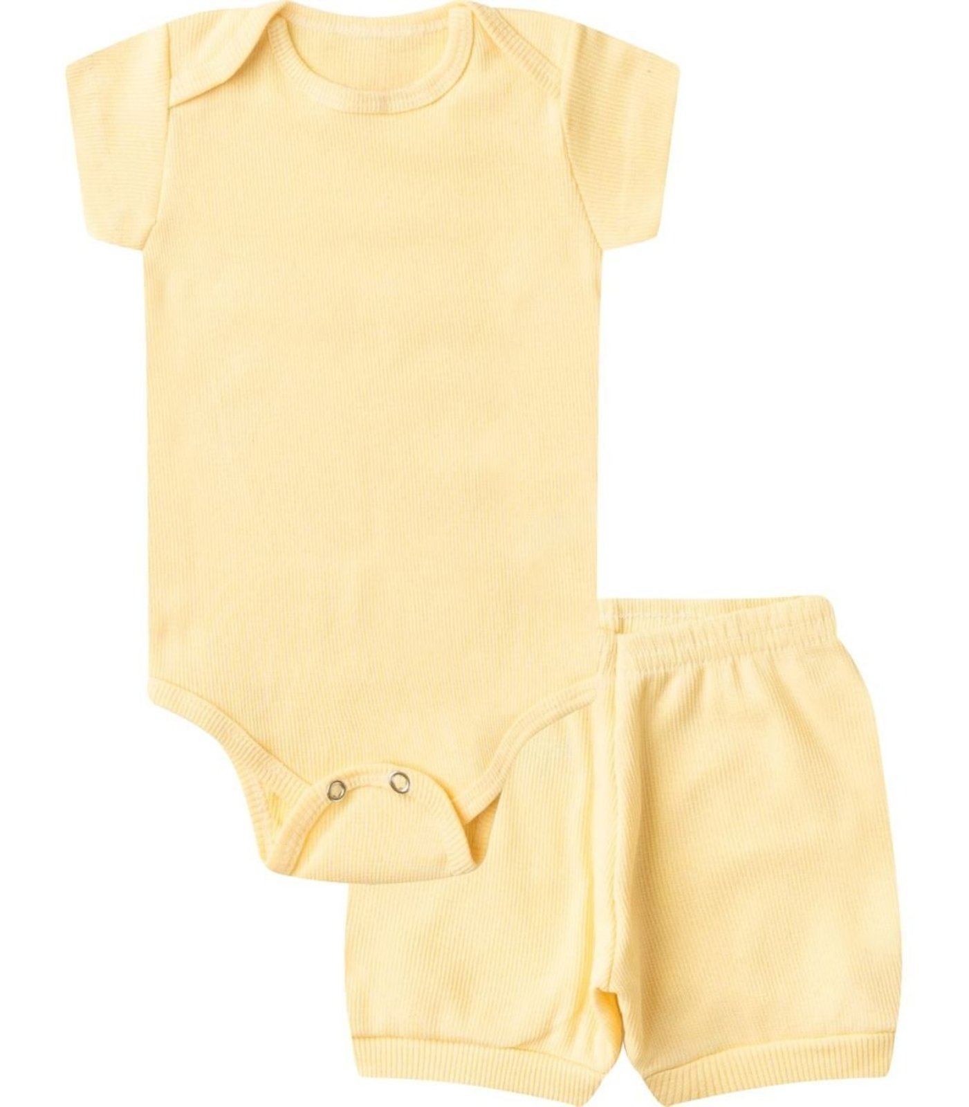 Vista 2 Infantil - Kit Body Curto Canelado 2 Peças Select azul Select azul