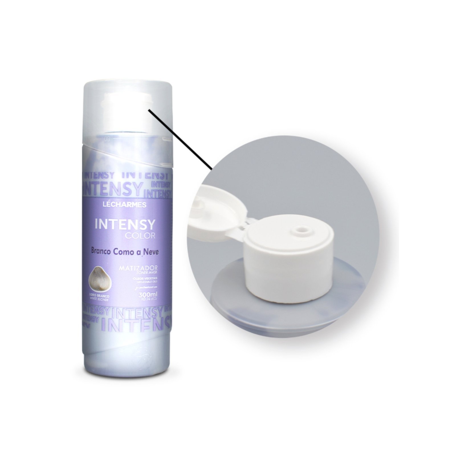 Vista 3 Lé Charme's Cosméticos Intensy Color Branco Como a Neve Matizador 300 ml incolor incolor