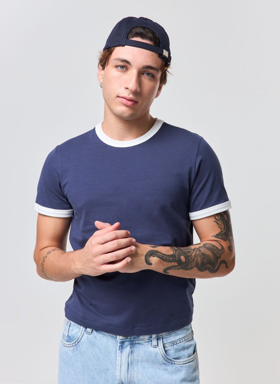 Camiseta Mini Tee Lisa Com Contraste