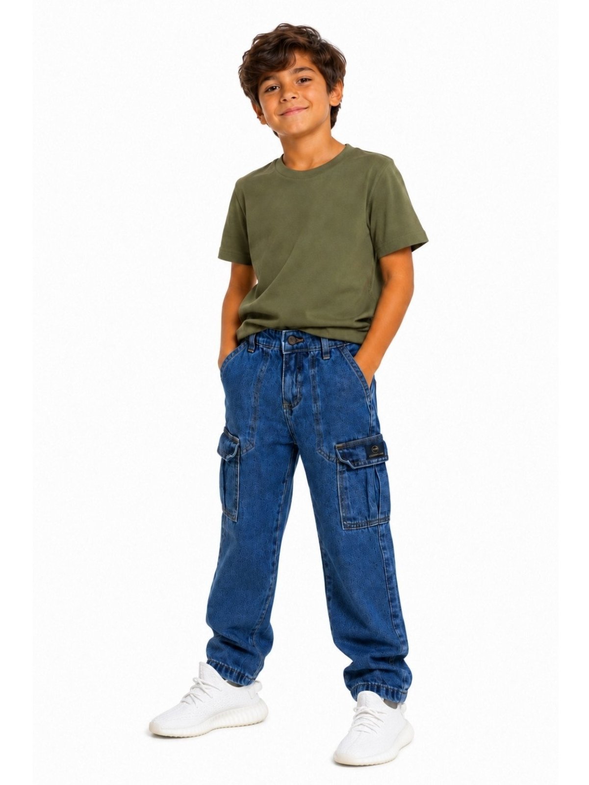 Infantil - Calça Jeans Cargo Crawling Masculina