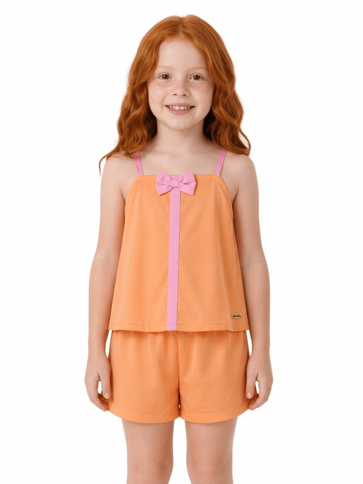 Infantil - Conjunto Menina Sorbert Tropical Alphabeto Gelatina Laranja