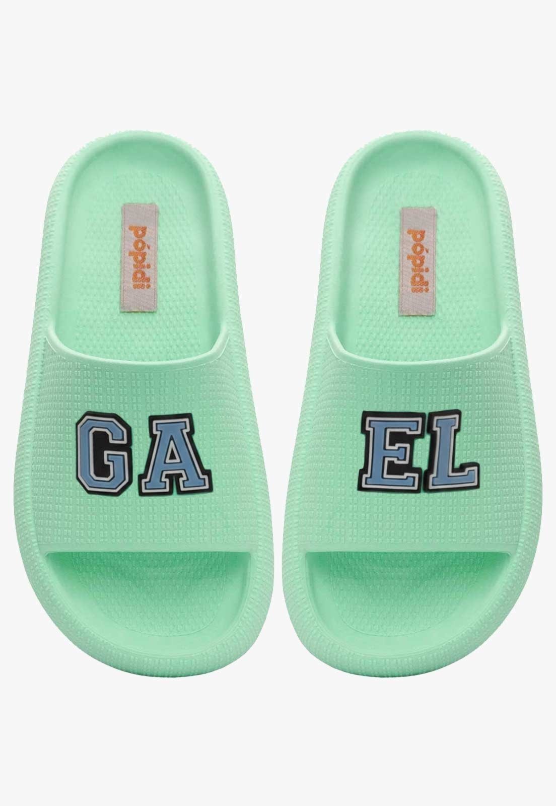 Infantil - Chinelo Pópidi Personalizado GAEL Estilo Nuvem Verde