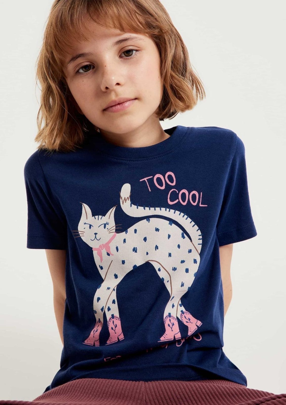 Vista 2 Infantil - Blusa Menina Manga Curta Com Estampa Hering Hering Kids amarelo Hering Kids amarelo