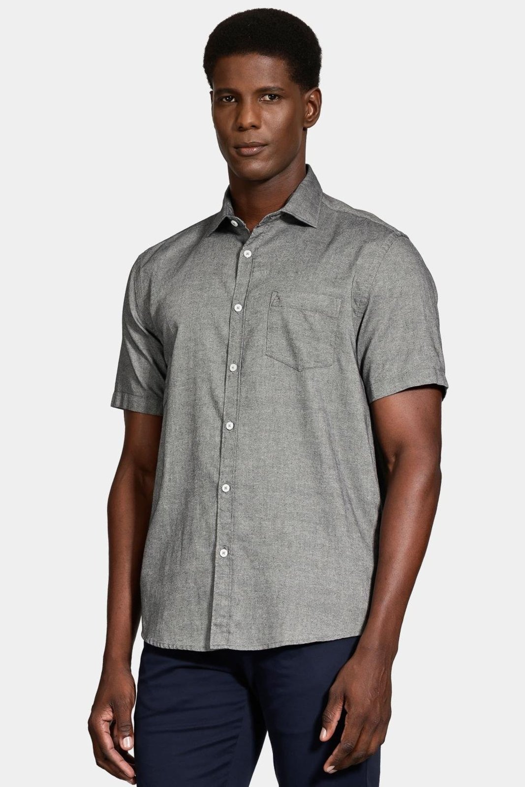 Camisa Aramis Manga Curta Algodão Preto