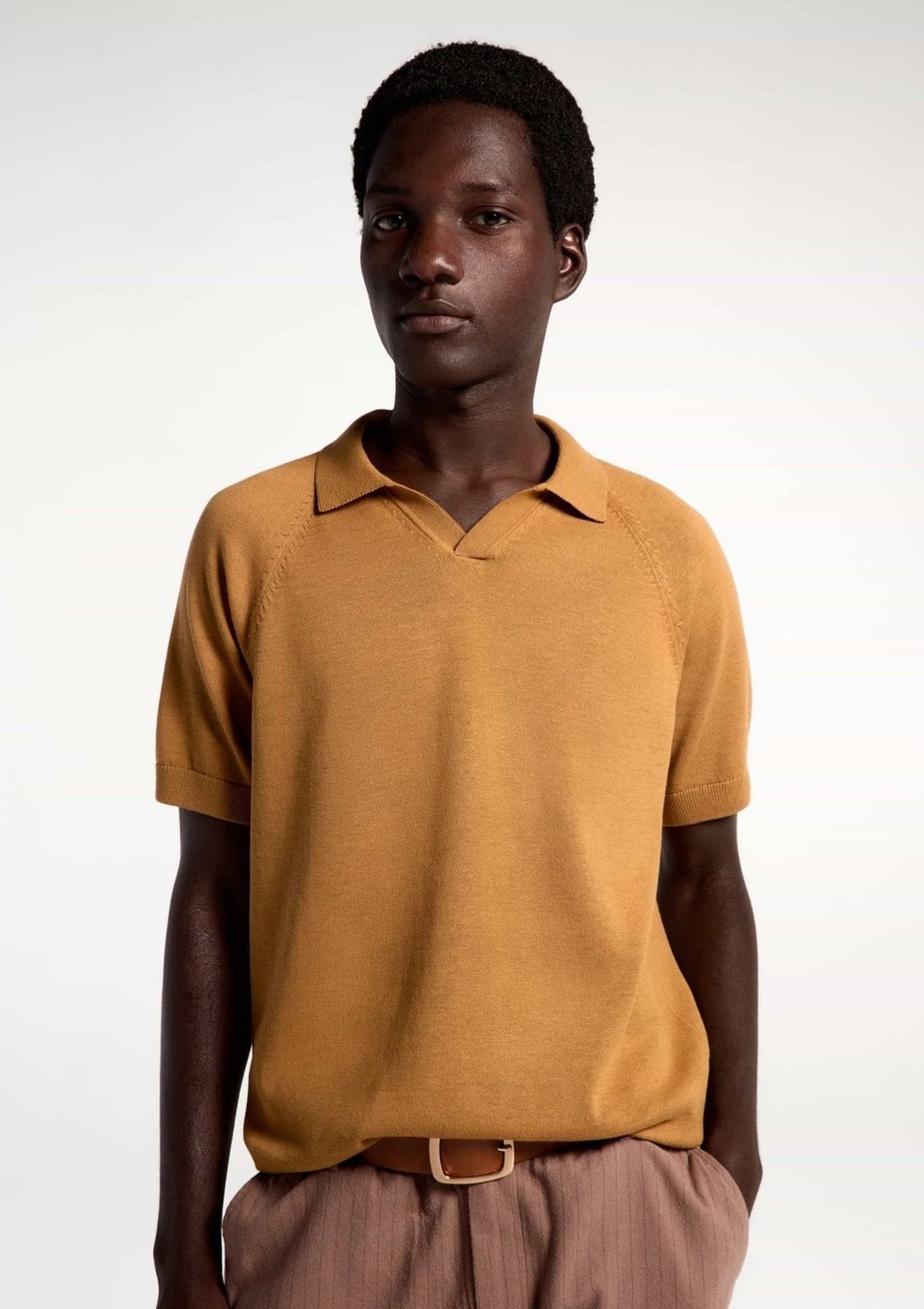 Polo Masculina Manga Curta Em Tricô Hering