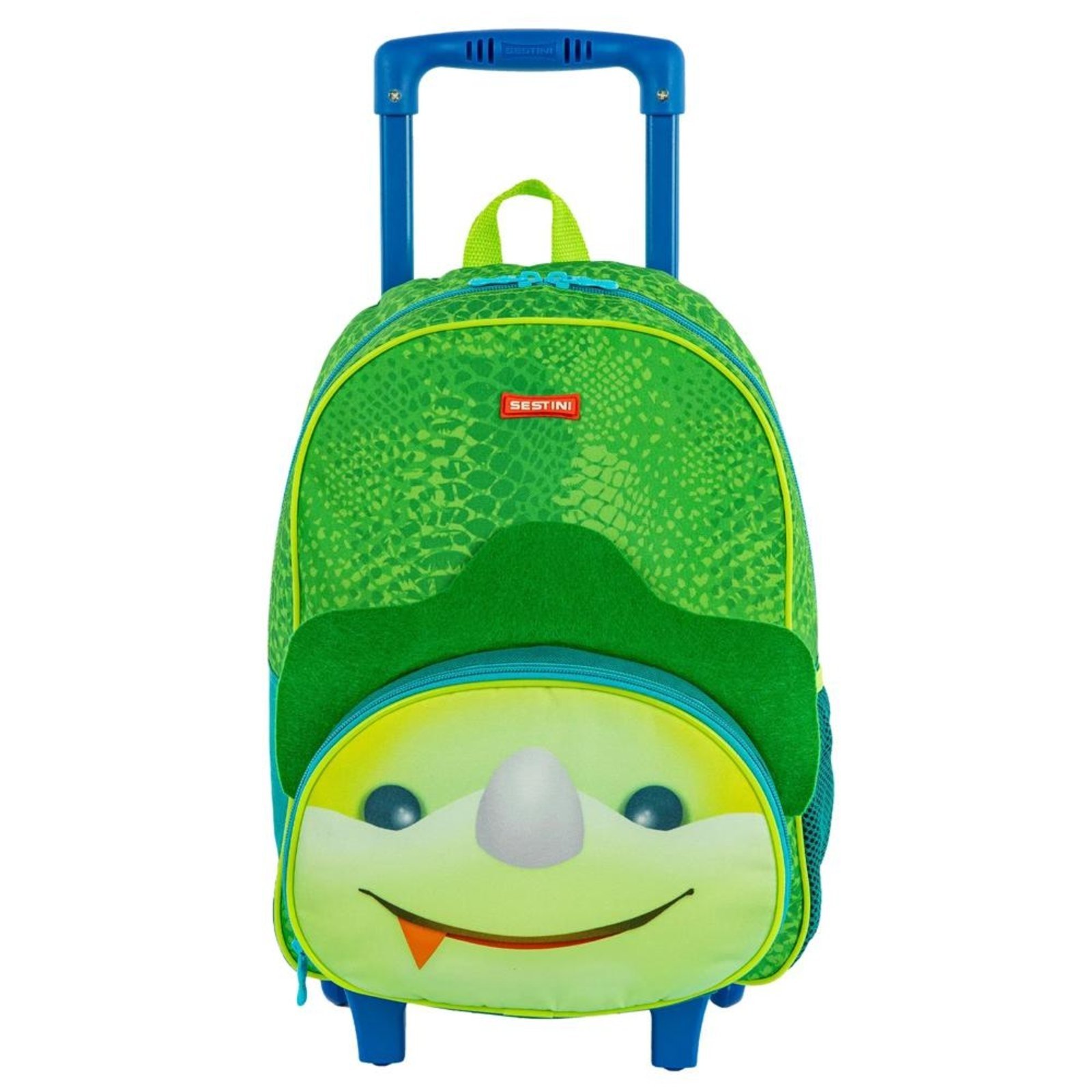 Infantil - Mochila Sestini Com Rodinhas Escolar Dino 3 Verde