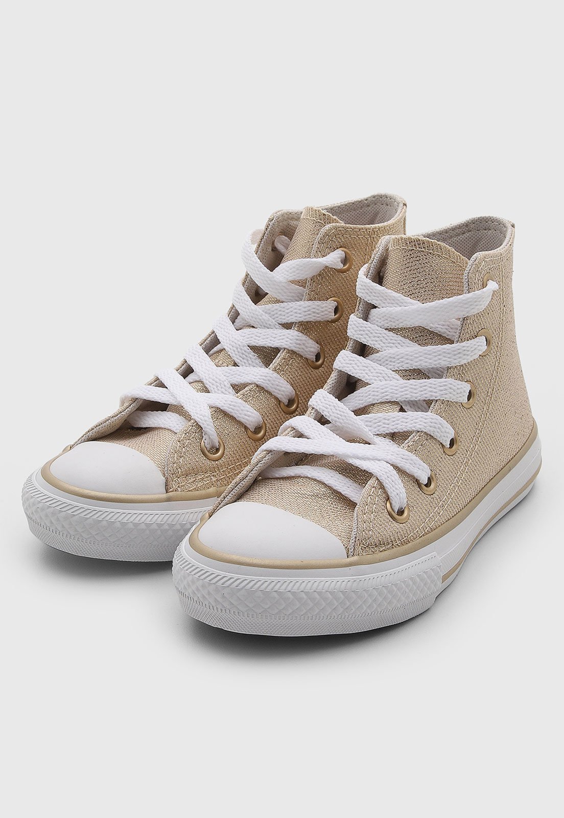 Infantil - Tênis Converse Chuck Taylor Cano Alto Dourado