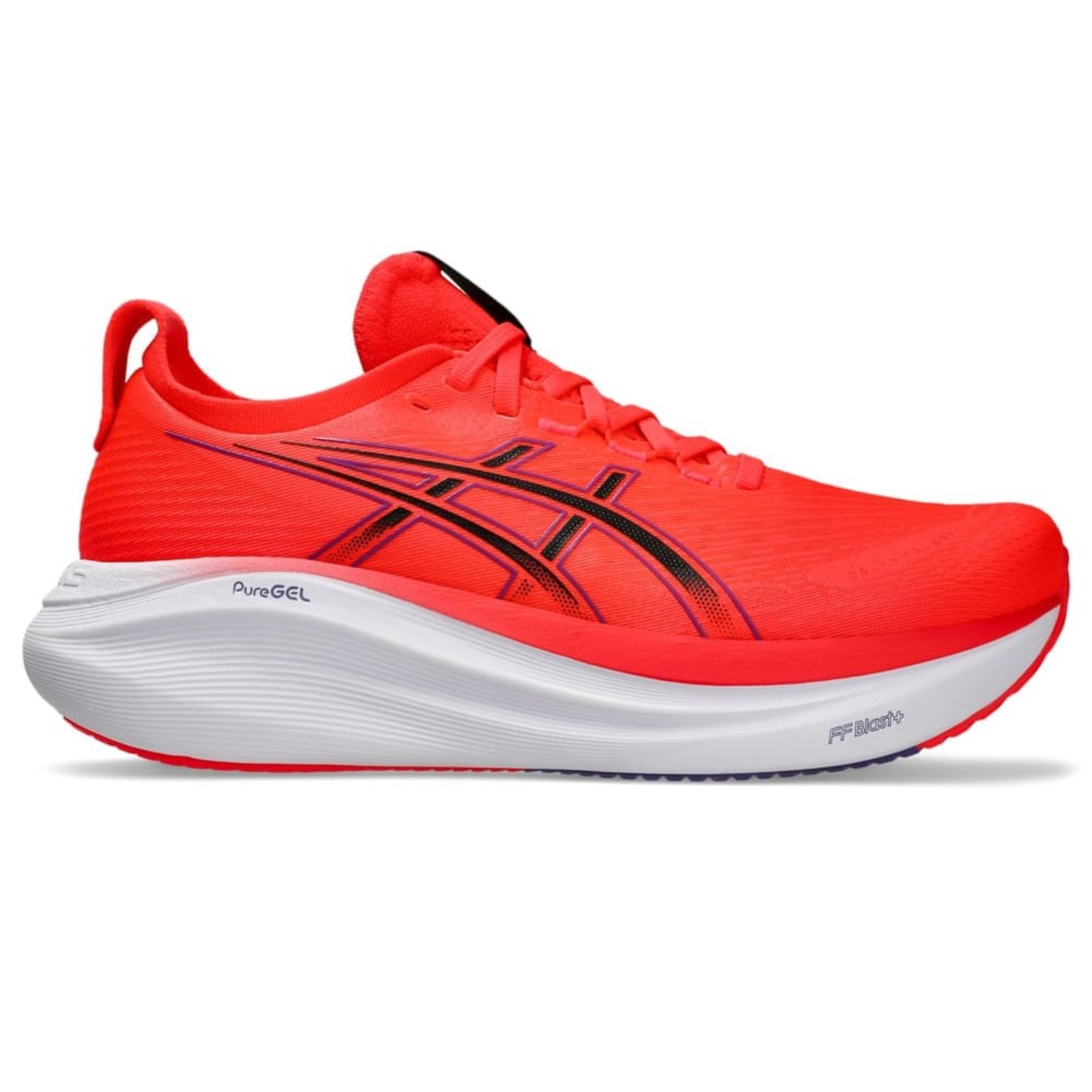 Tênis ASICS GEL-Nimbus 27 – Masculino – Vermelho/Preto