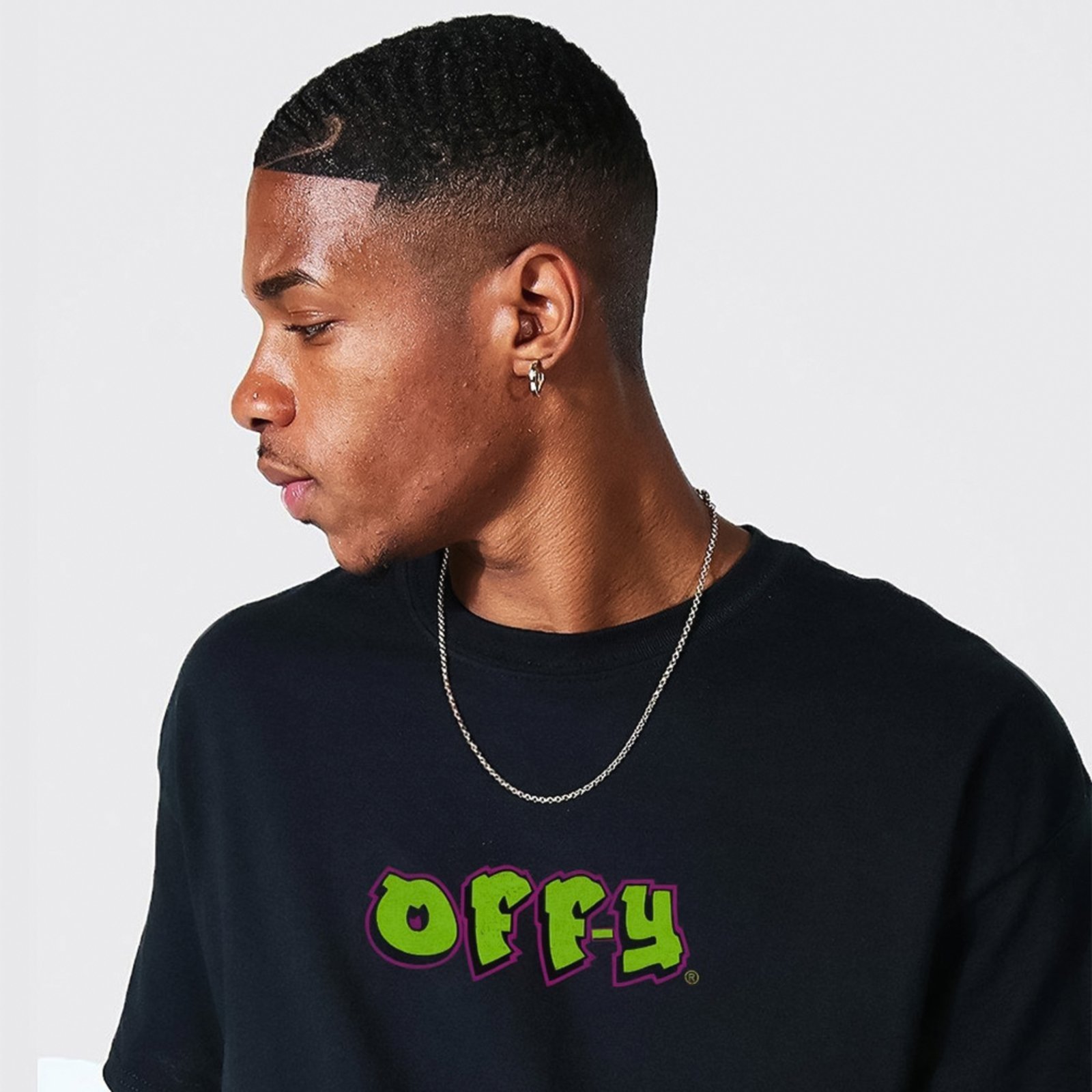 Camiseta Oversized Streetwear Logo Preto Off-Y