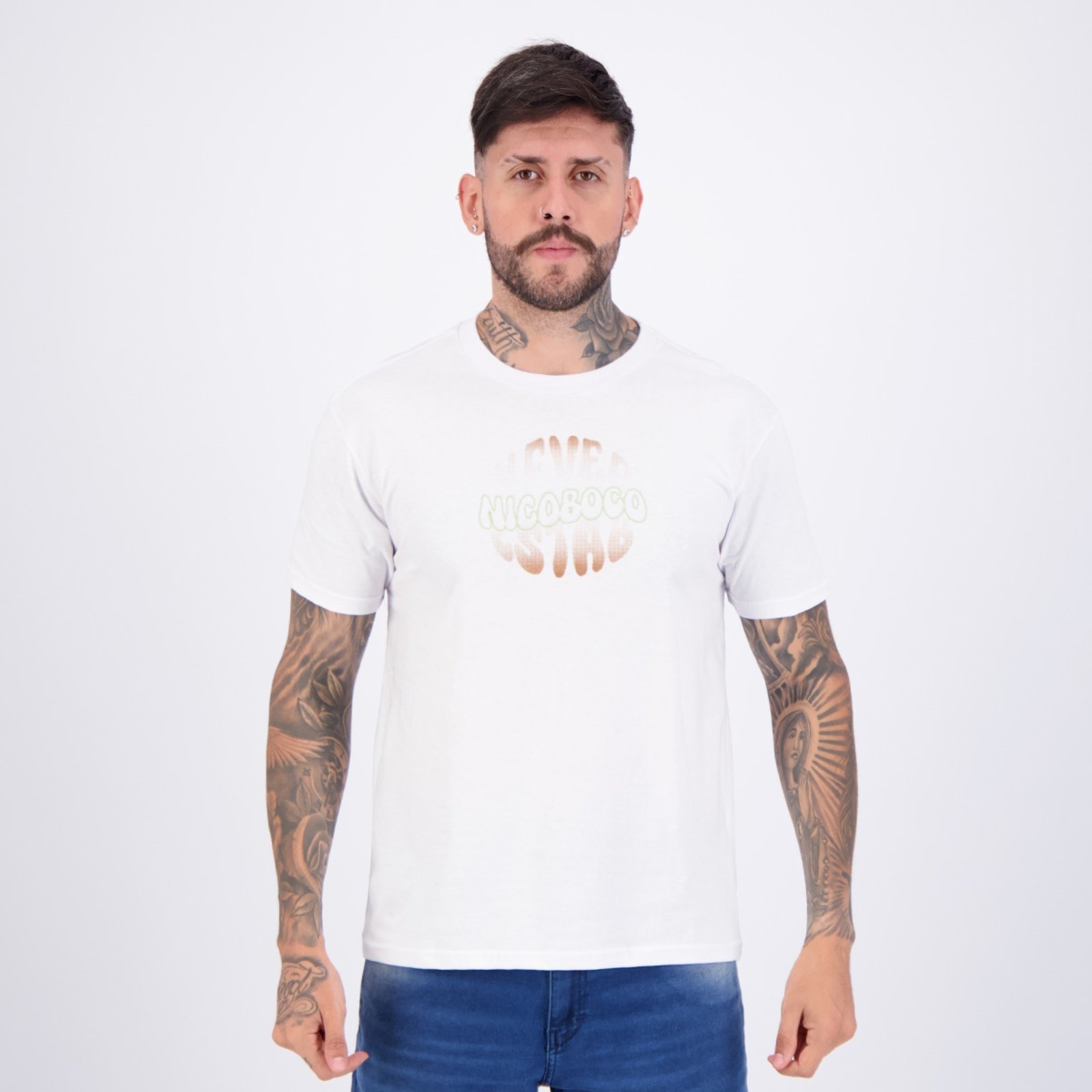 Vista 2 Camiseta Nicoboco Soul Branca branco Nicoboco branco