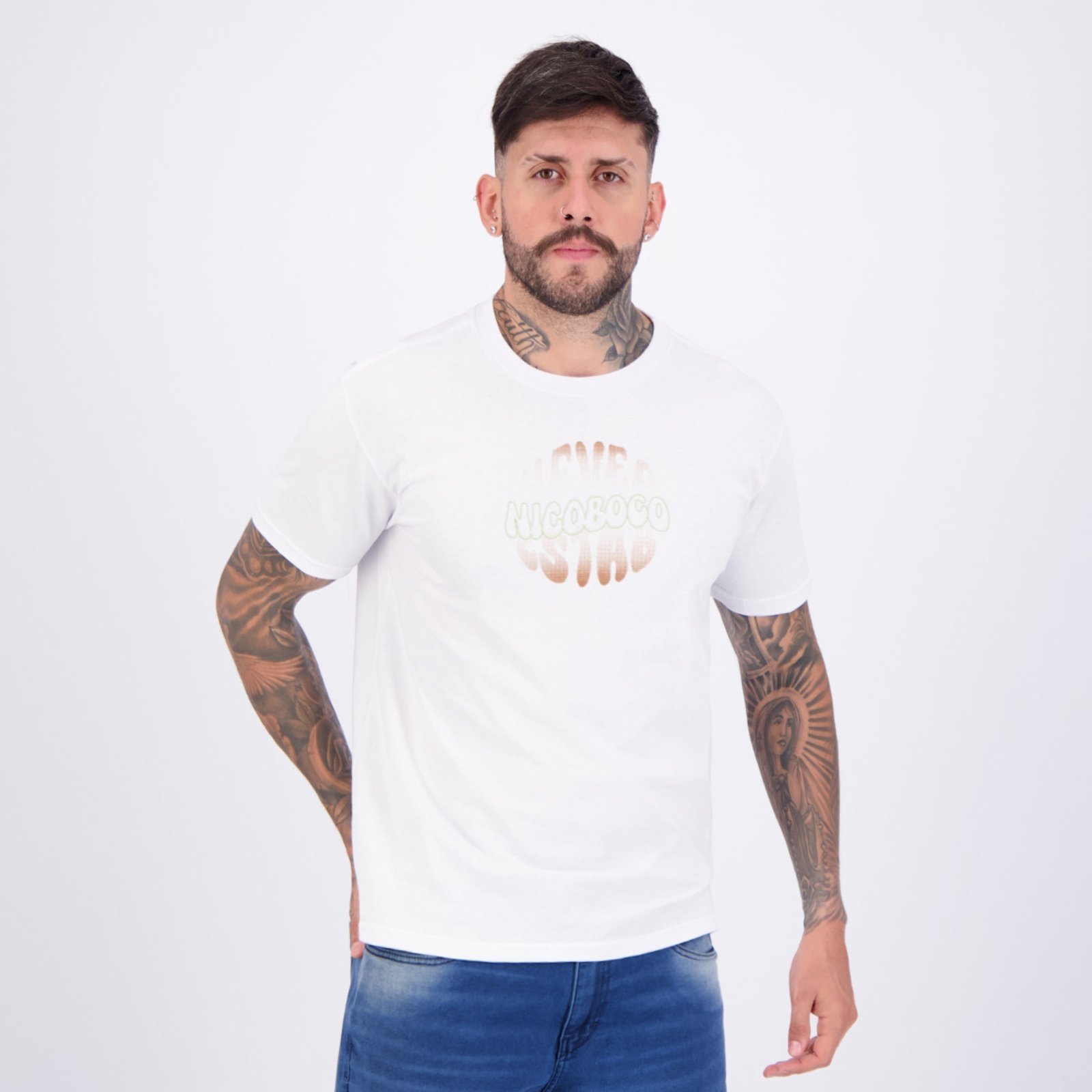 Vista 3 Camiseta Nicoboco Soul Branca branco Nicoboco branco