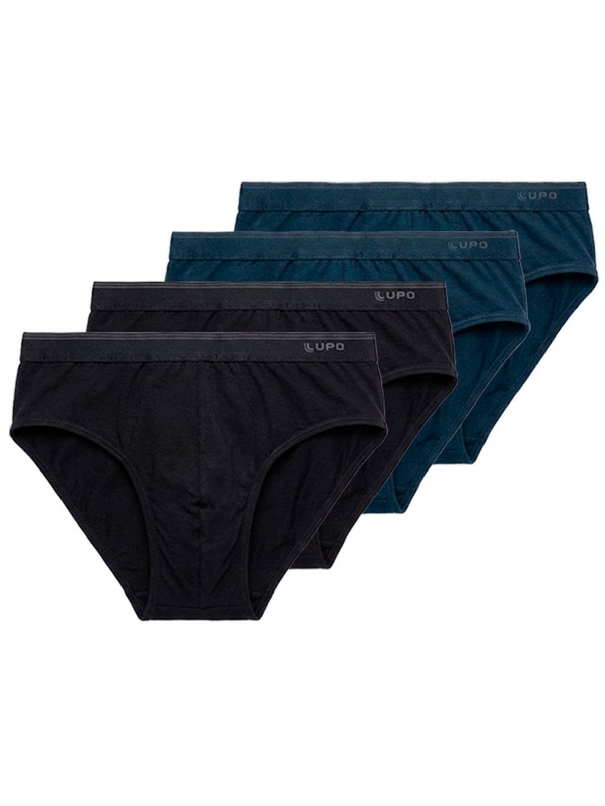 Kit com 4 Cuecas Slip Lupo 485-003