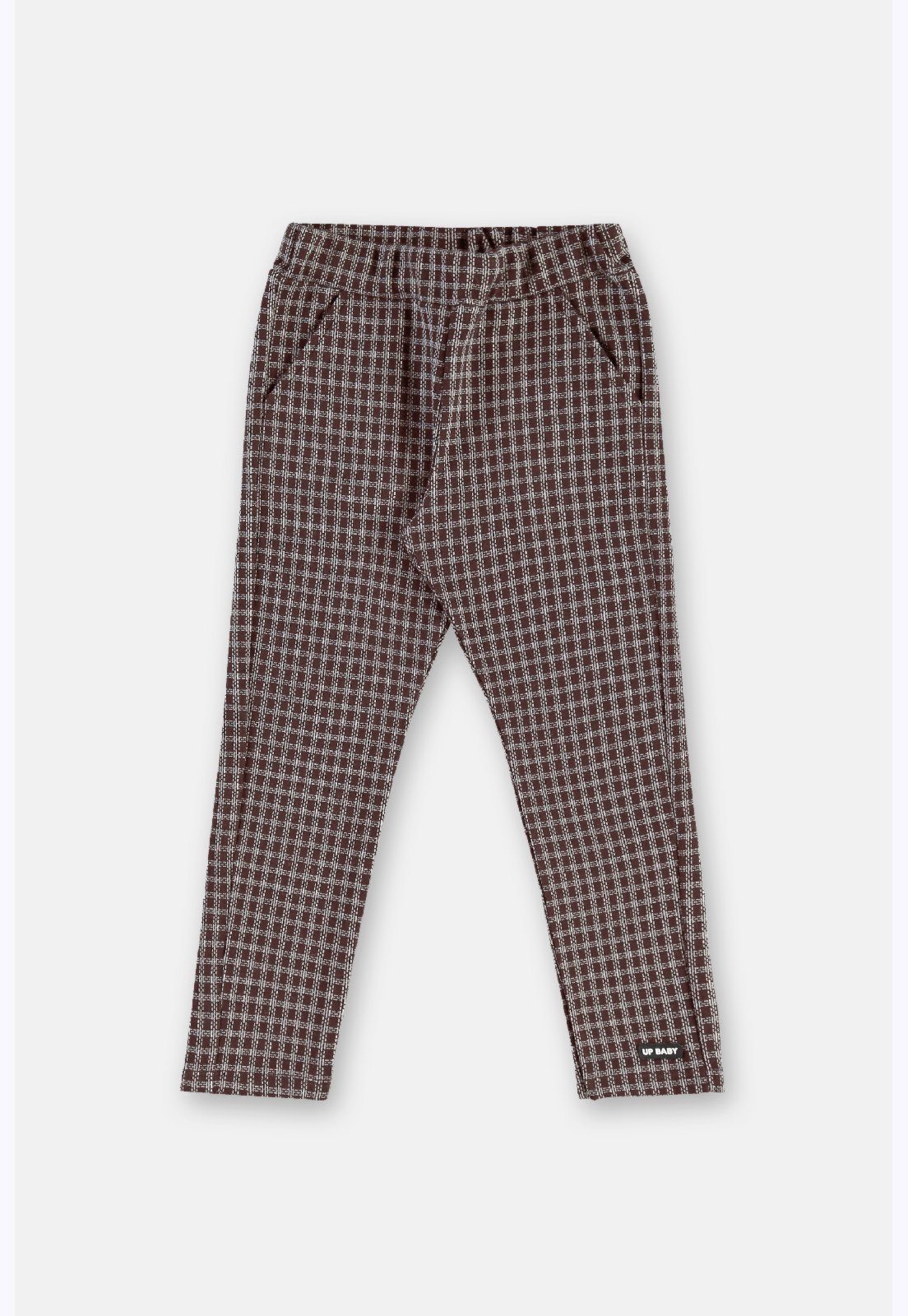 Infantil - Calça Menina Jacquard Pied-Poule Up Baby Preto