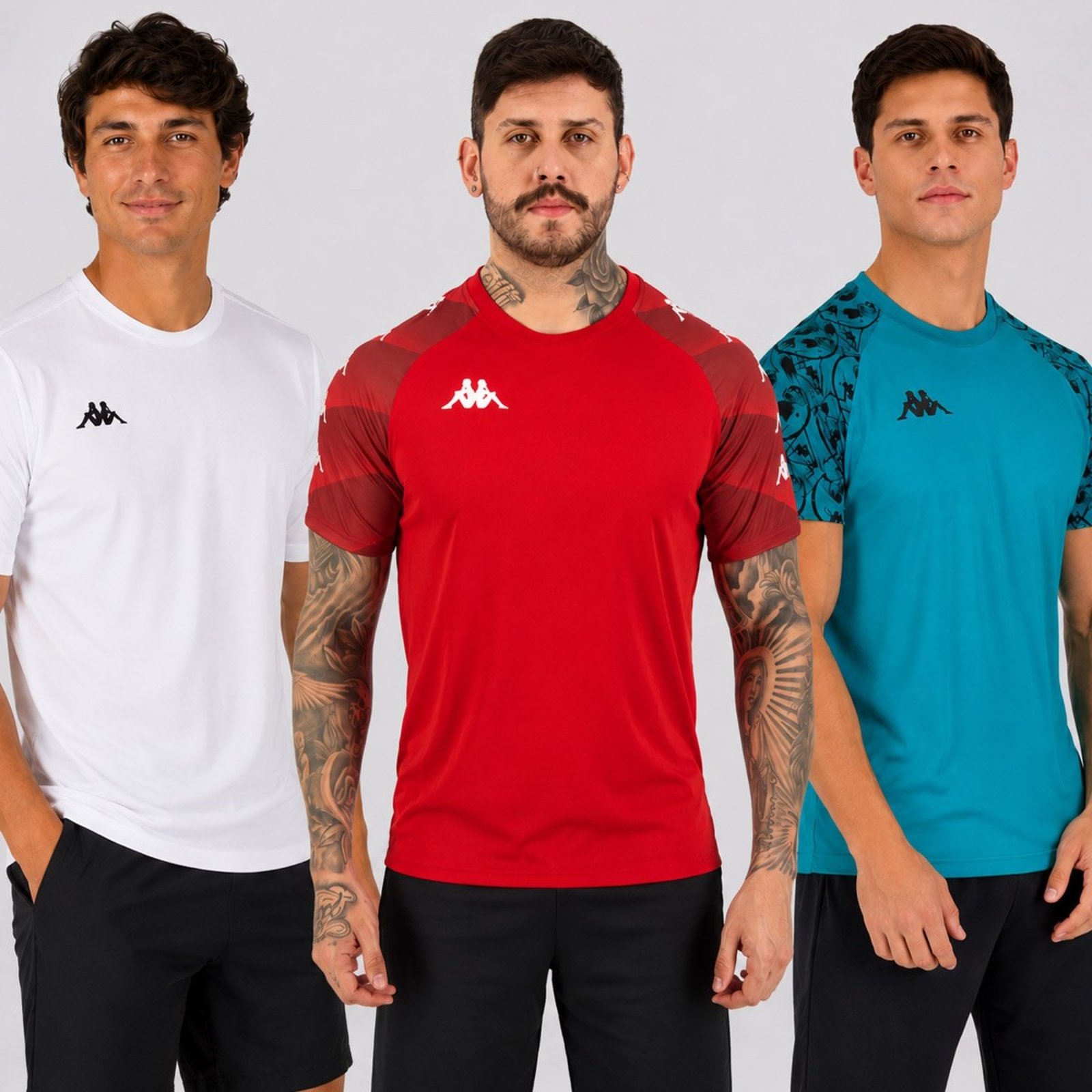 Kit 3 Camisas Kappa Tully Vatare e Raglany