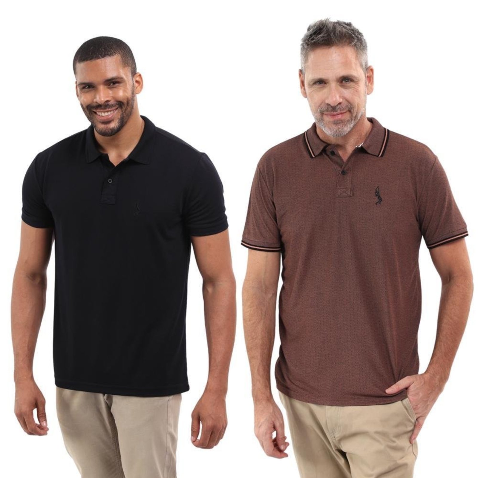 Kit 2 Camisa Polo Masculina Dia a Dia Conforto