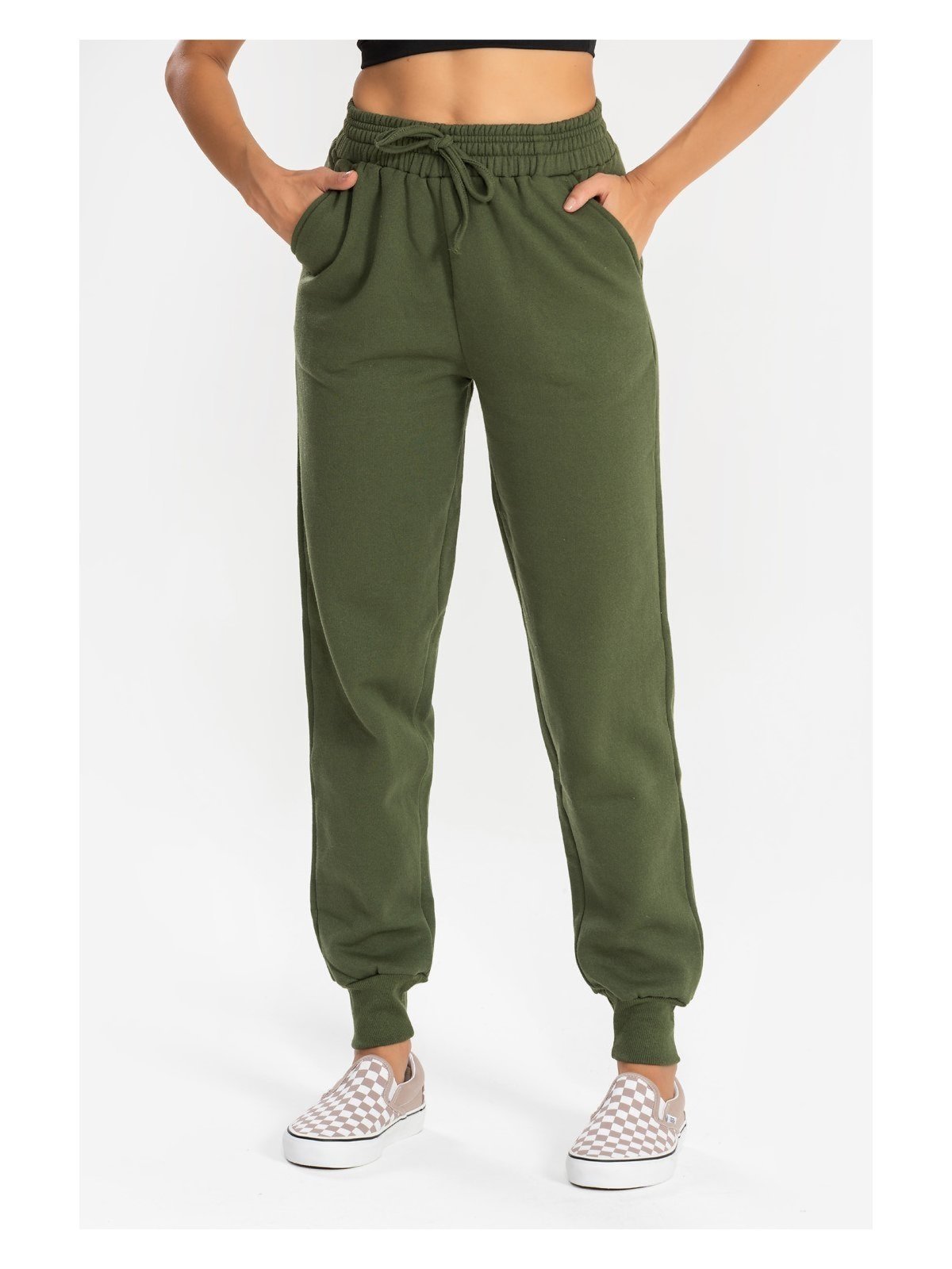 Calça Moletom Jogger Kally Feminina com Avesso Peluciado
