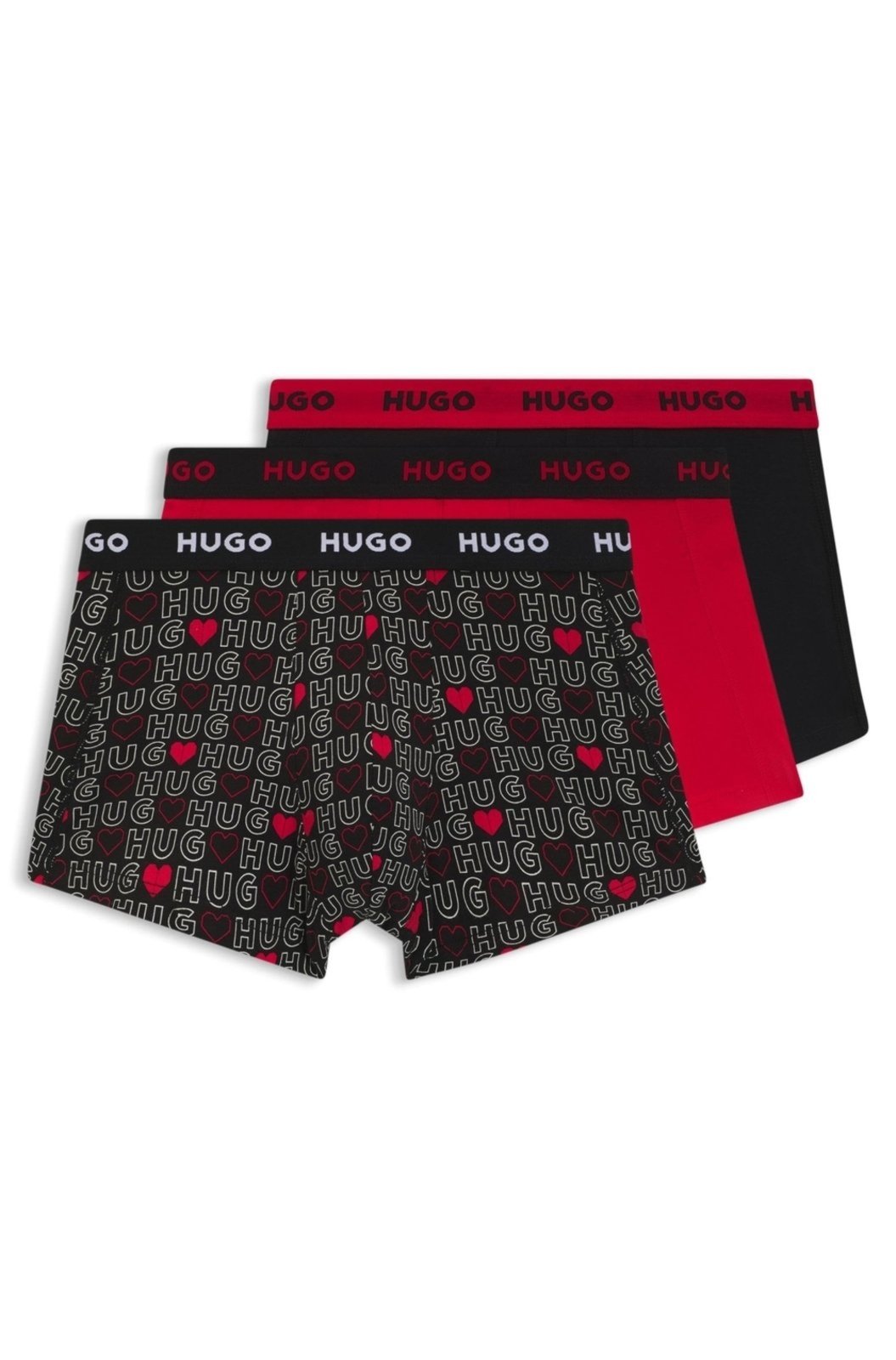 Pack De Três Pares De Cuecas Com Logo Em Algodão Elástico