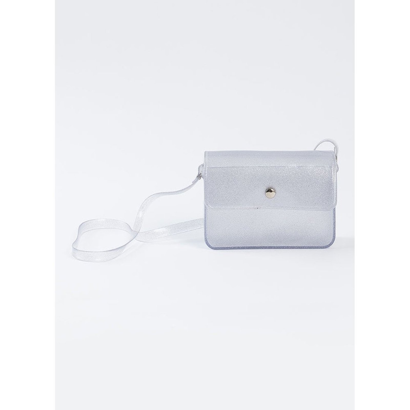 Infantil - Bolsa Menina Transversal Brilhante Com Glitter Transparente