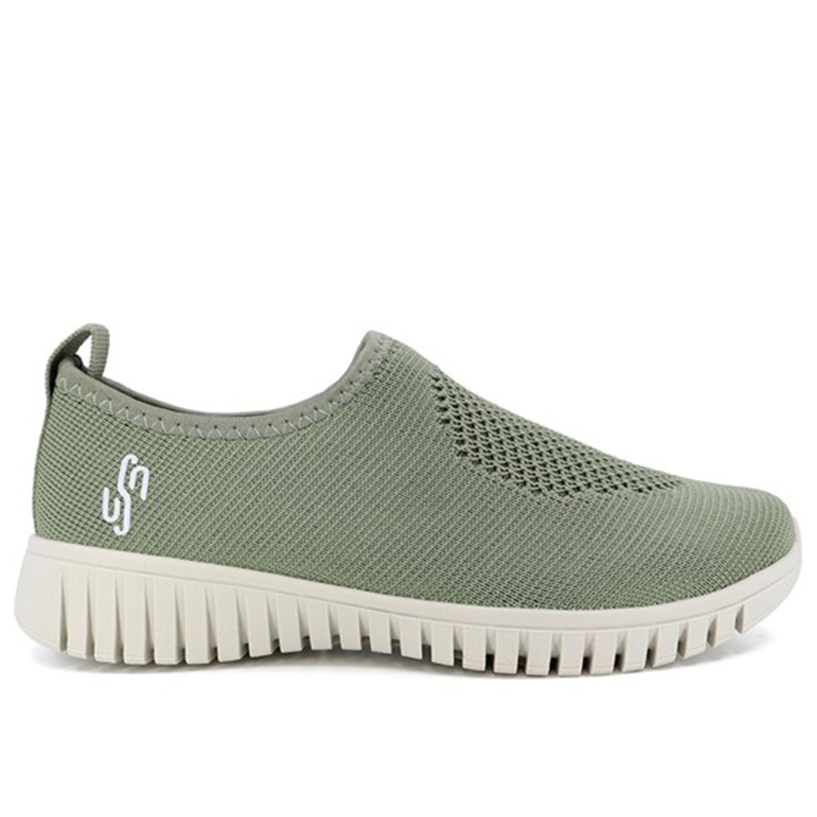 Tênis Feminino Usaflex Slip-on Conforto Tricot AE2208 Salvia