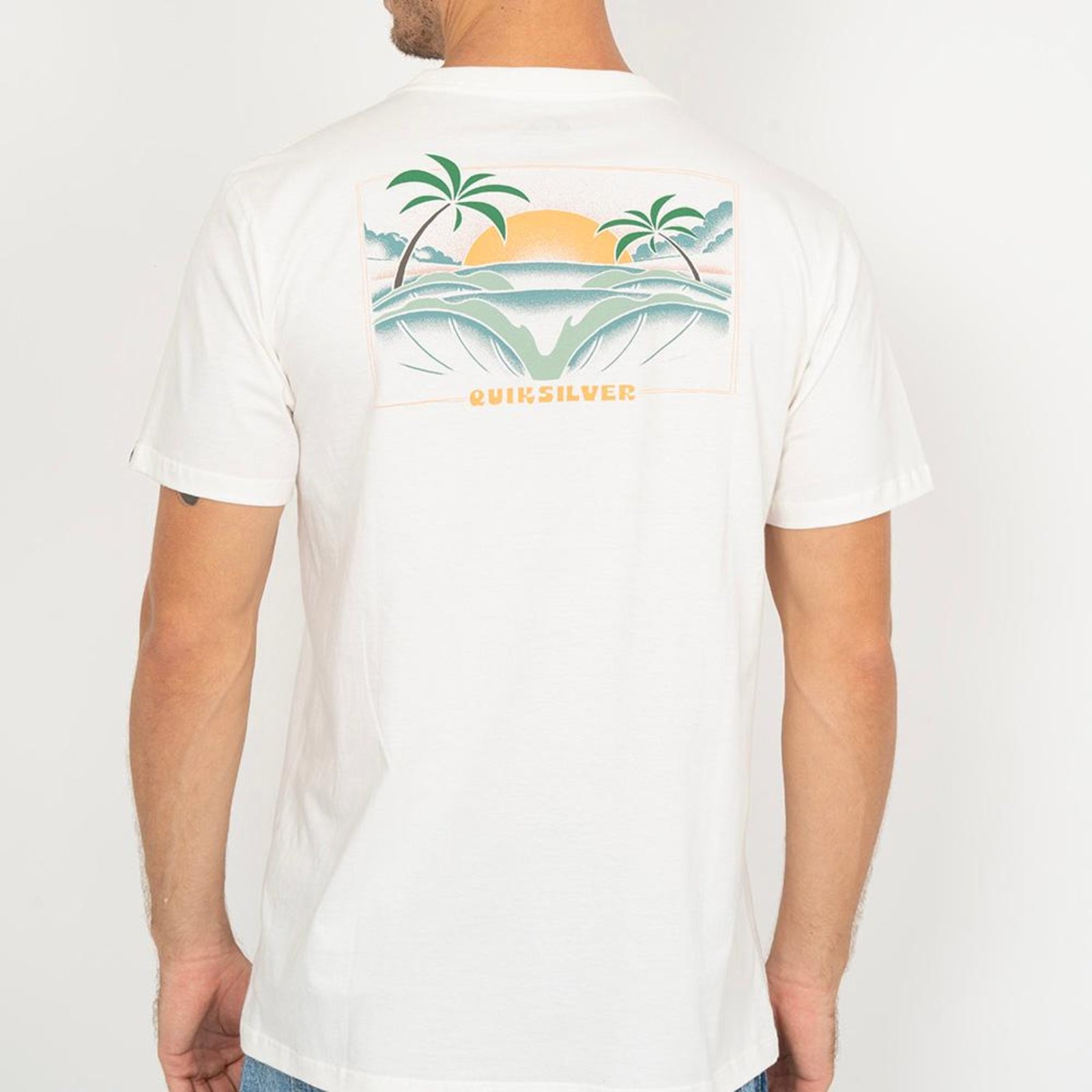 Camiseta Quiksilver Amphibians II WT26 Masculina Snow White