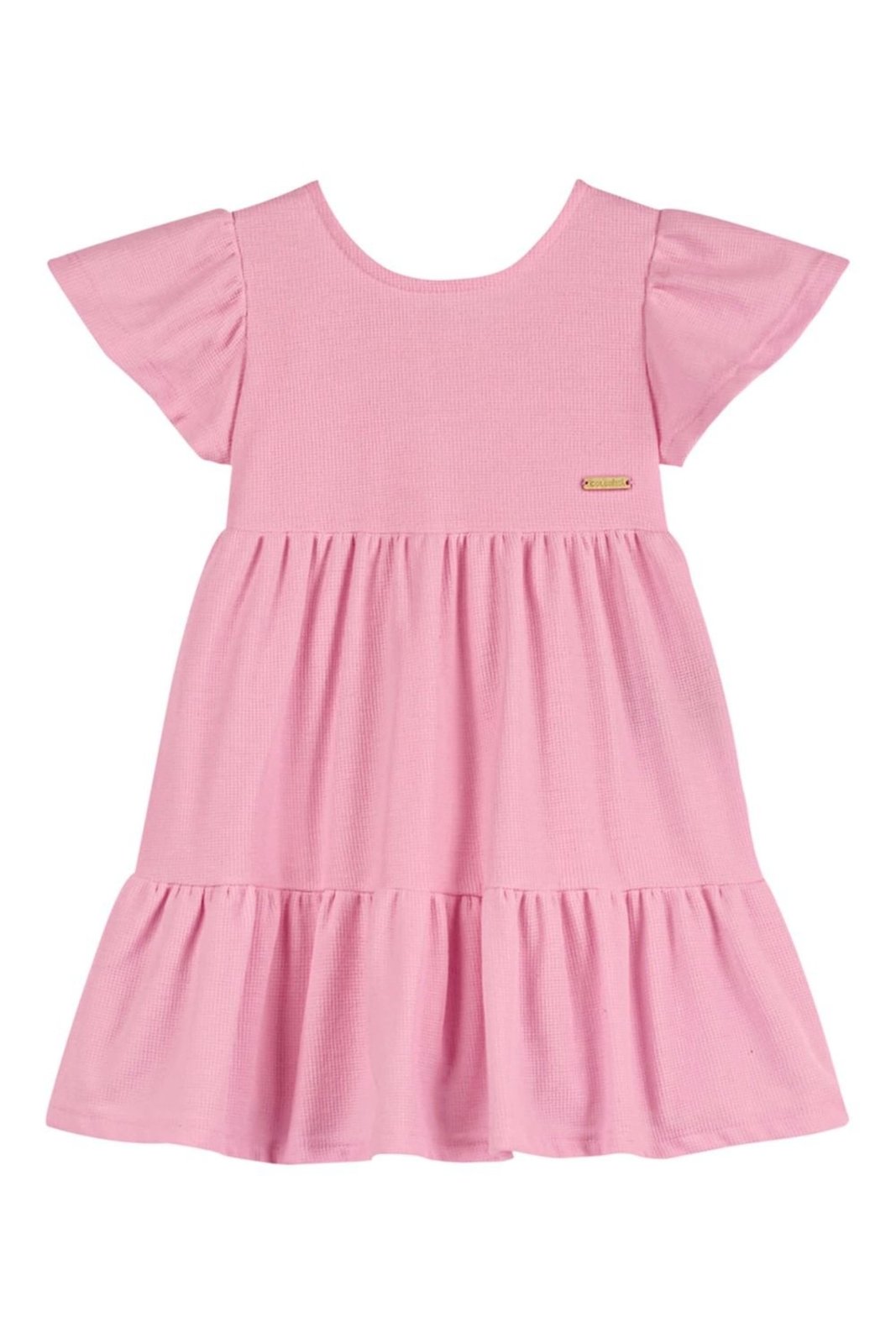 Vista 2 Infantil - Vestido Menina Abertura Costas Colorittá bege Colorittá bege