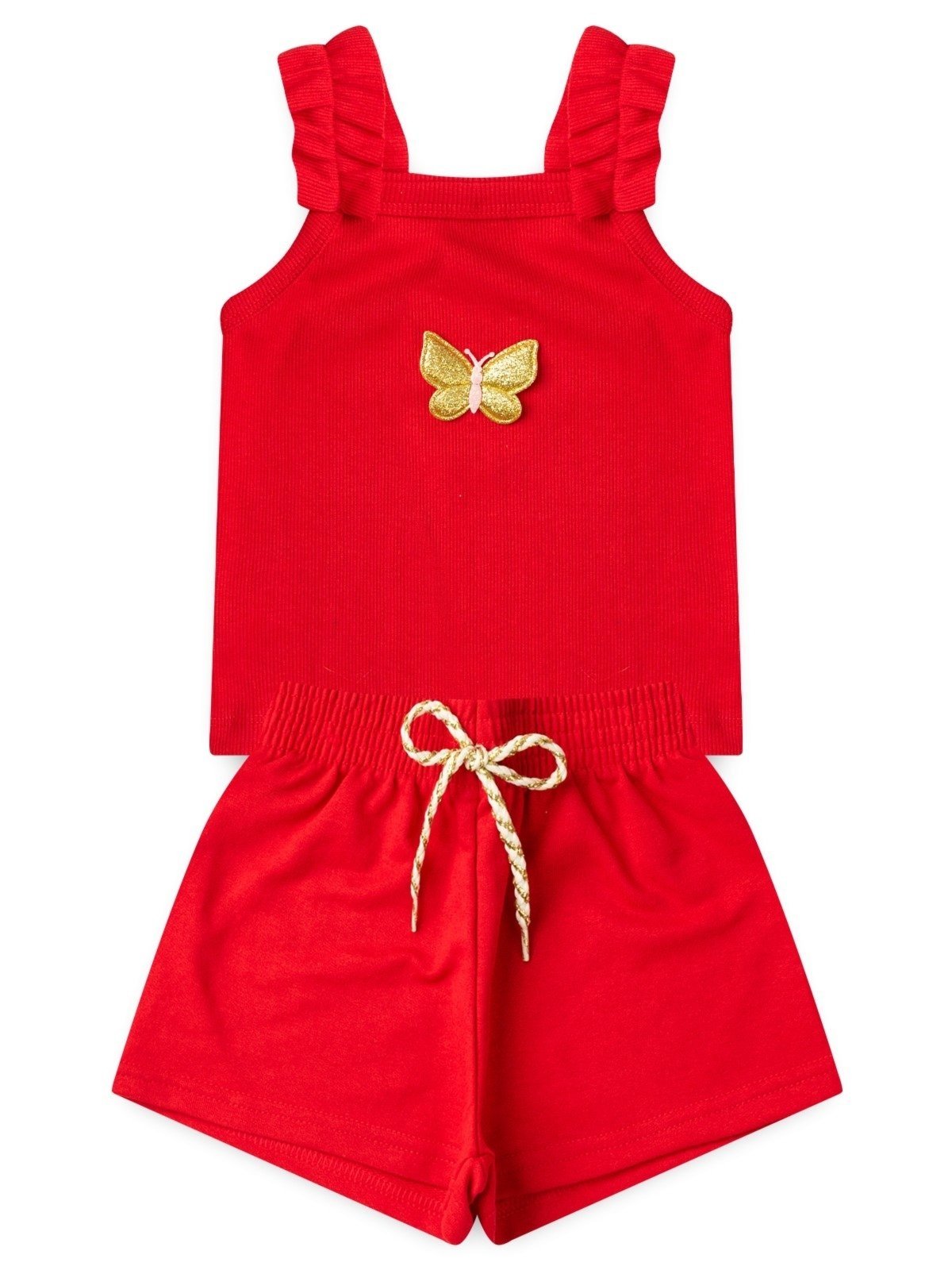 Vista 3 Infantil - Conjunto Platinum Amor De Borboleta PLATINUM KIDS vermelho PLATINUM KIDS vermelho