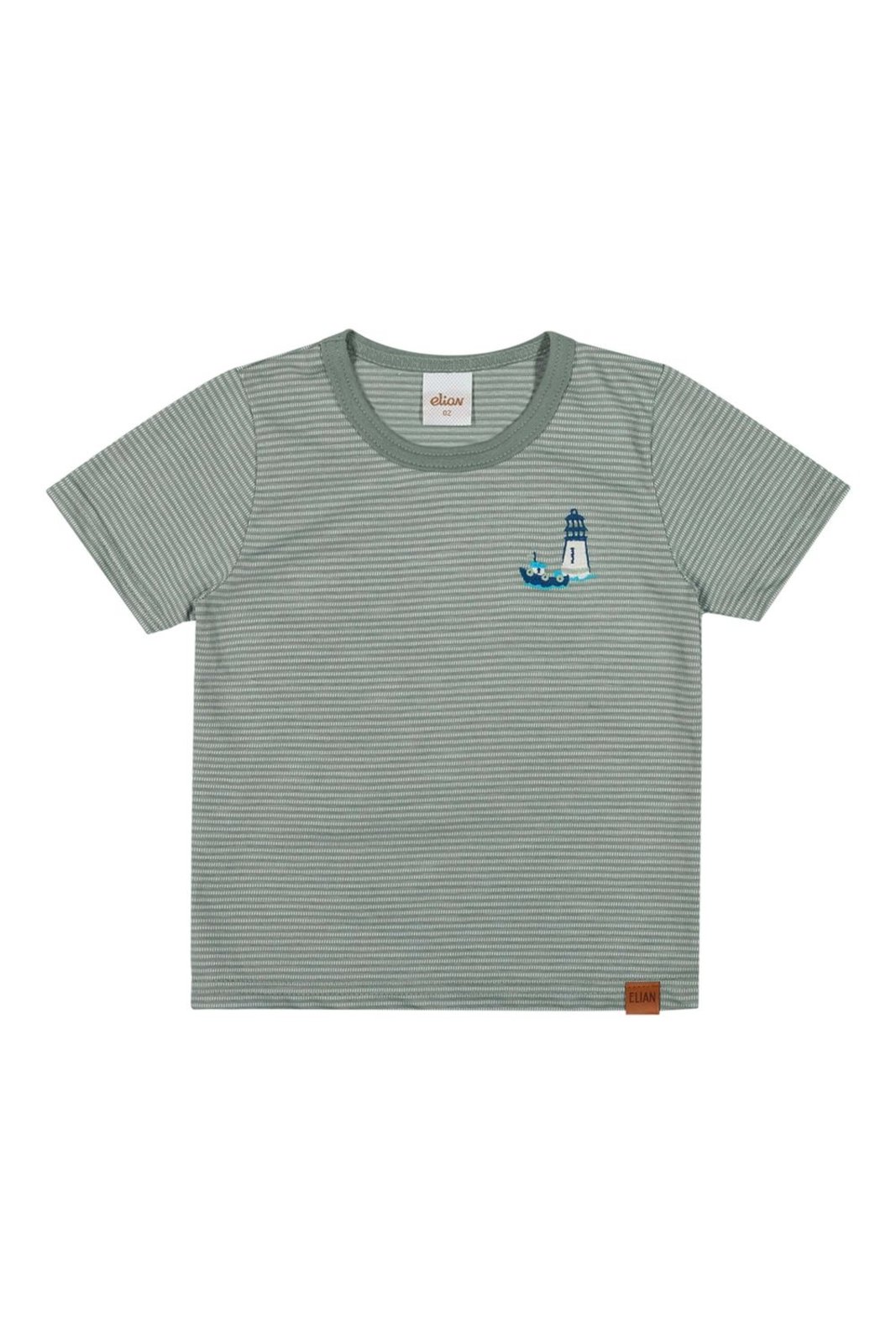 Vista 2 Infantil - Camiseta Menino Navy Listrada Elian Verde verde navy Elian verde navy