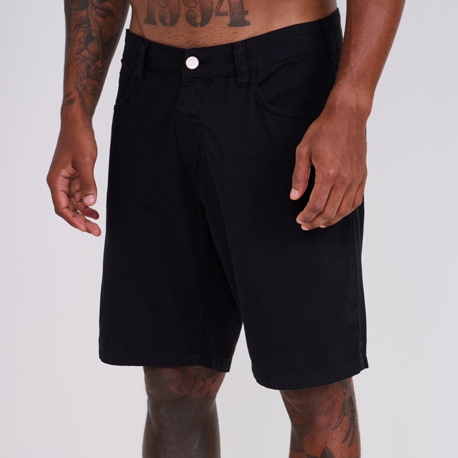 Bermuda Sarja Colcci New Davi Ve26 Preto Masculino