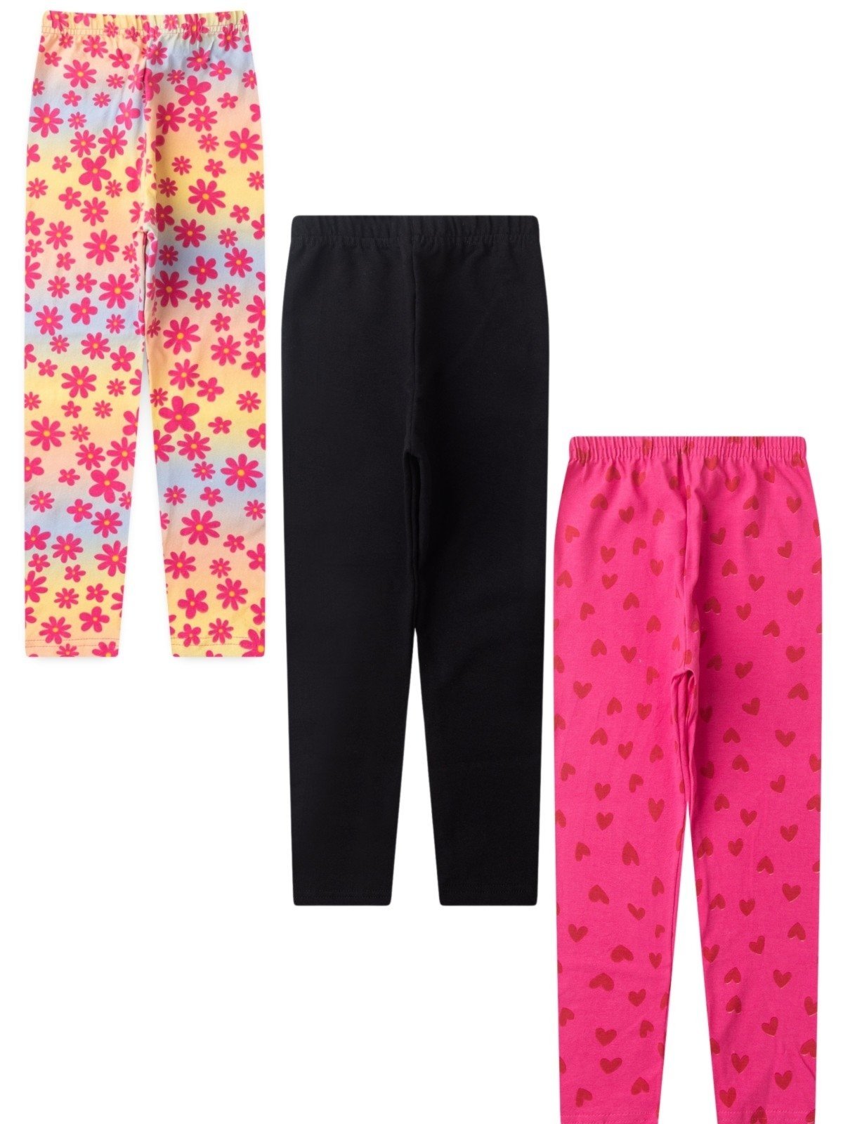 Infantil – Kit Sortido Platinum 3 Leggings Cores Multicolorido