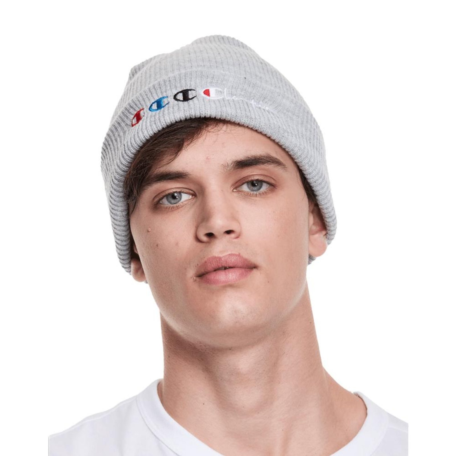 Vista 2 Gorro Champion 3c Chunky Beanie Cinza Champion preto