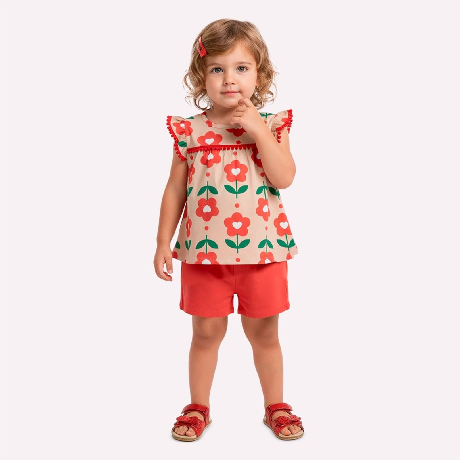 Infantil - Conjunto Menina Flores Kyly