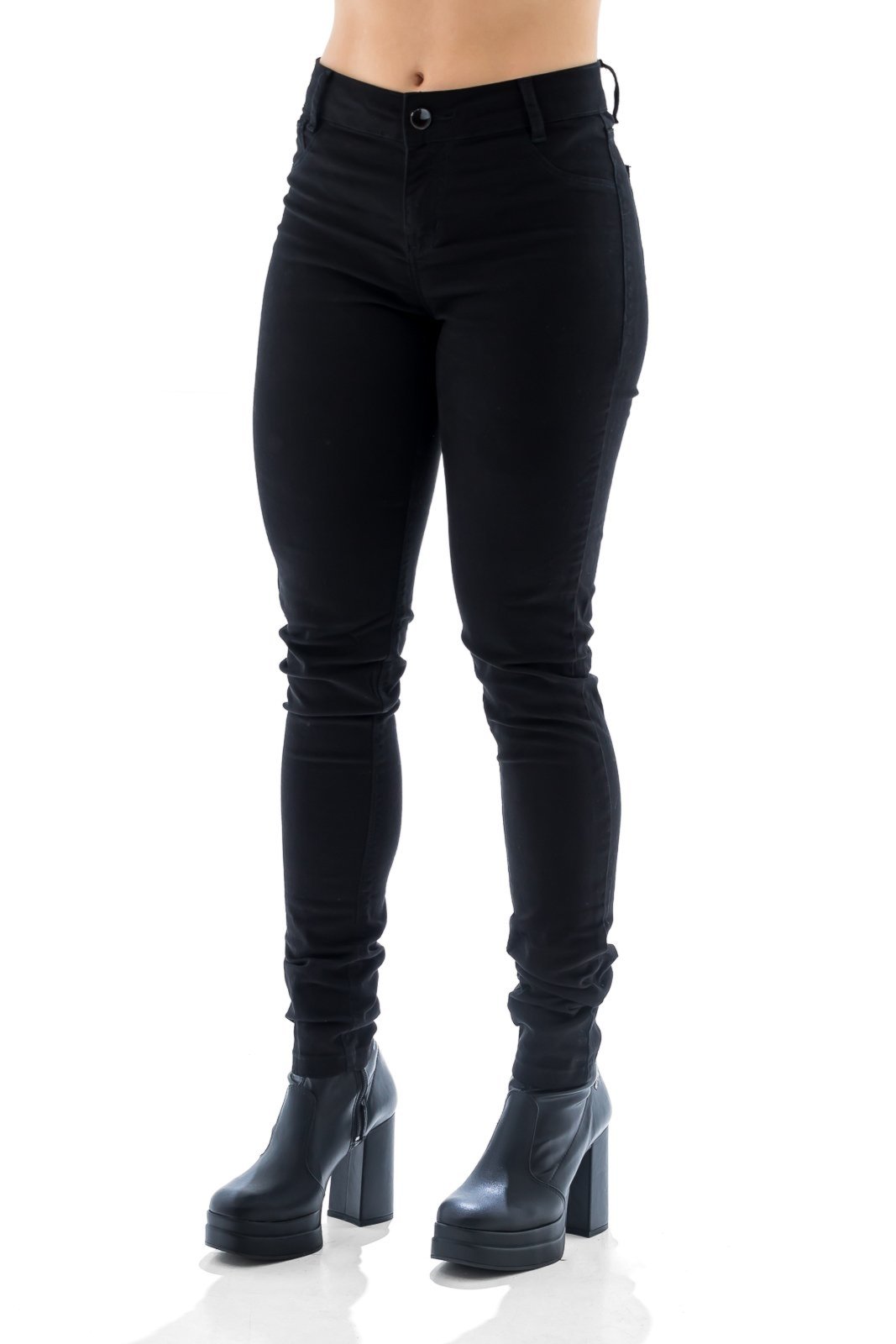 Calça Sarja Feminina Arauto Skinny Preta Preto