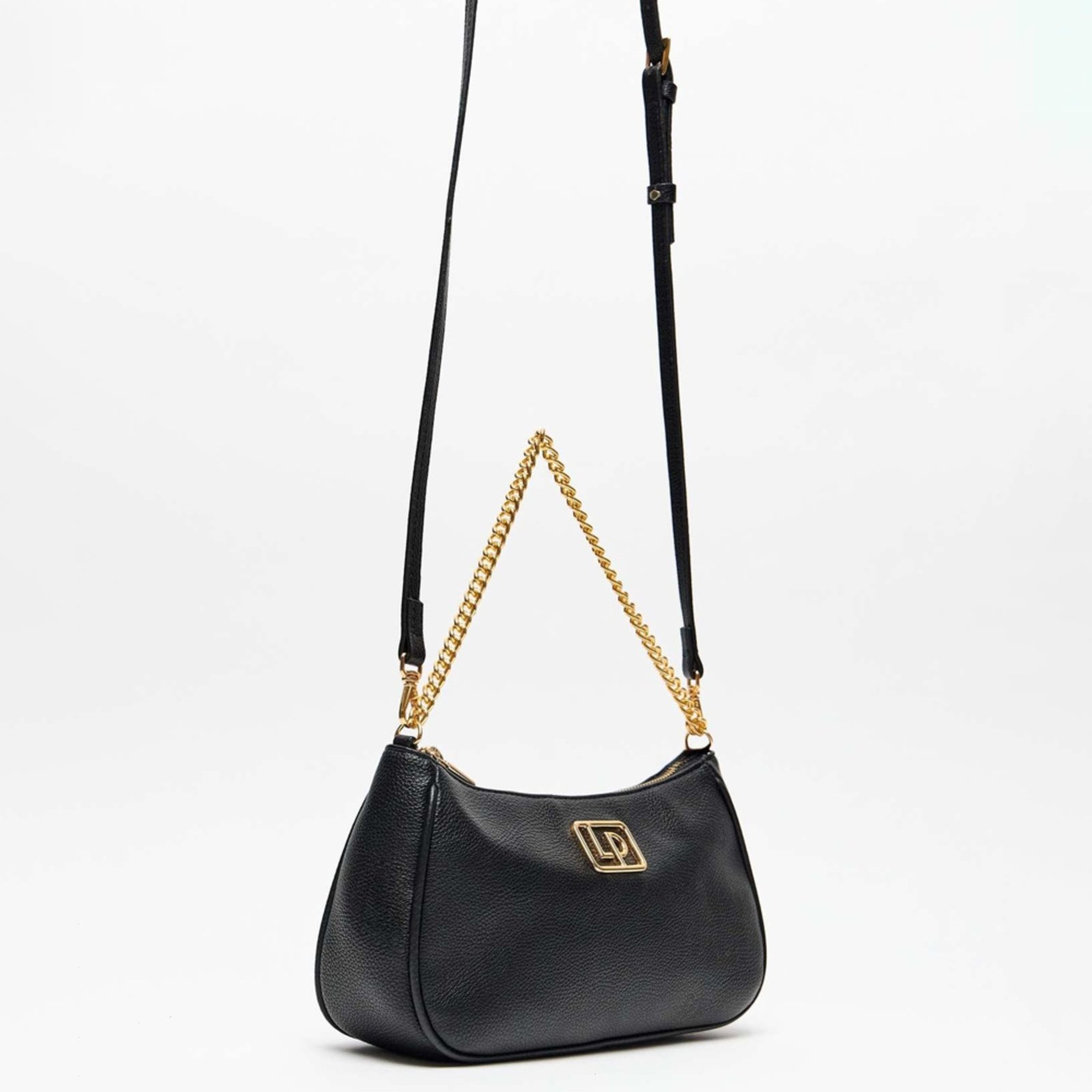 Vista 2 Bolsa Shoulder Lança Perfume Chain In25 Feminino preto preto