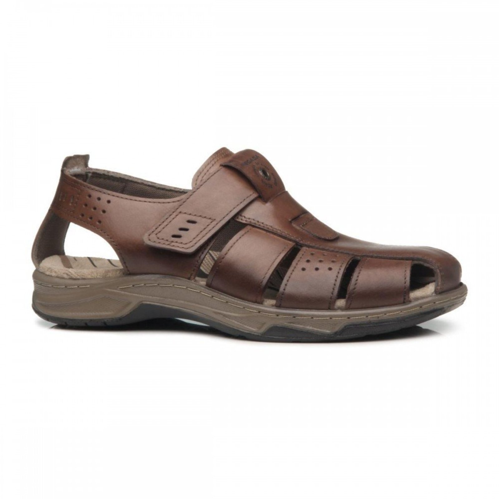 Sandalia Pegada 132255-02 Ortopédica Masculina Pegada Marrom