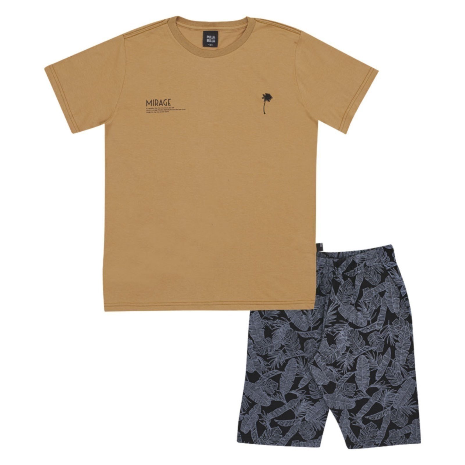 Infantil - Conjunto Marrom Juvenil Pulla Bulla Menino - 53571-922