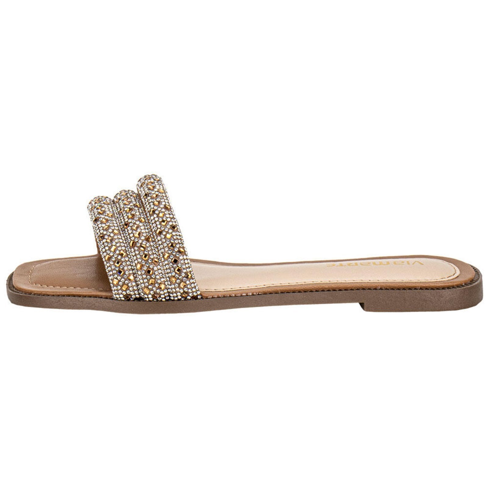 Vista 3 Tamanco Feminino Flat Via Marte 291006 5830291 bege VIA MARTE bege