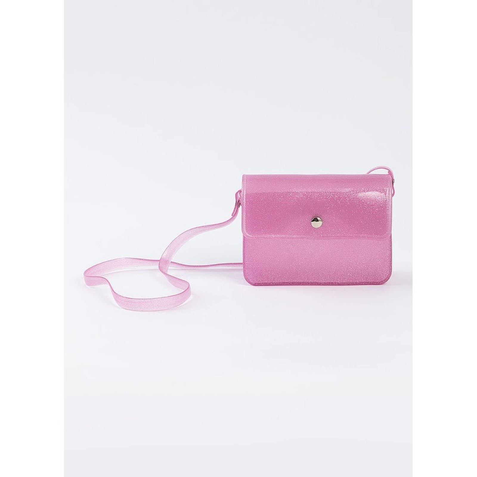 Infantil - Bolsa Menina Transversal Brilhante Com Glitter Rosa