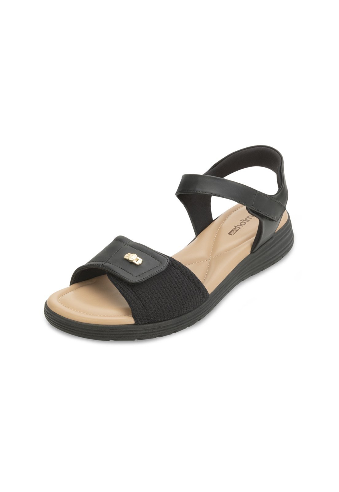 Sandália Comfortflex CF25-25513 Preto-Nude
